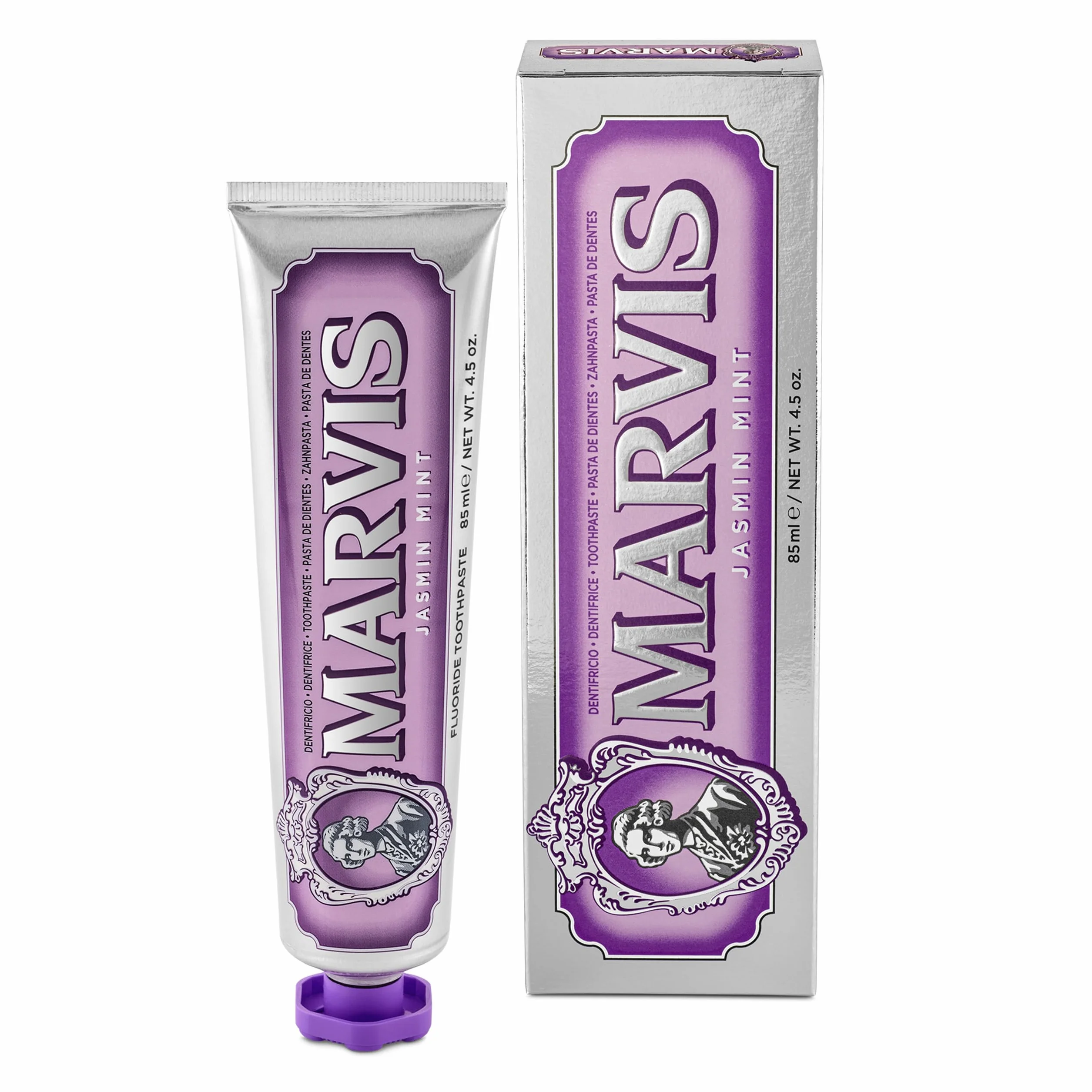 Marvis Dentifrice Menthe-Jasmin 85ml, Aide à éliminer la plaque dentaire et promouvoir des gencives saines