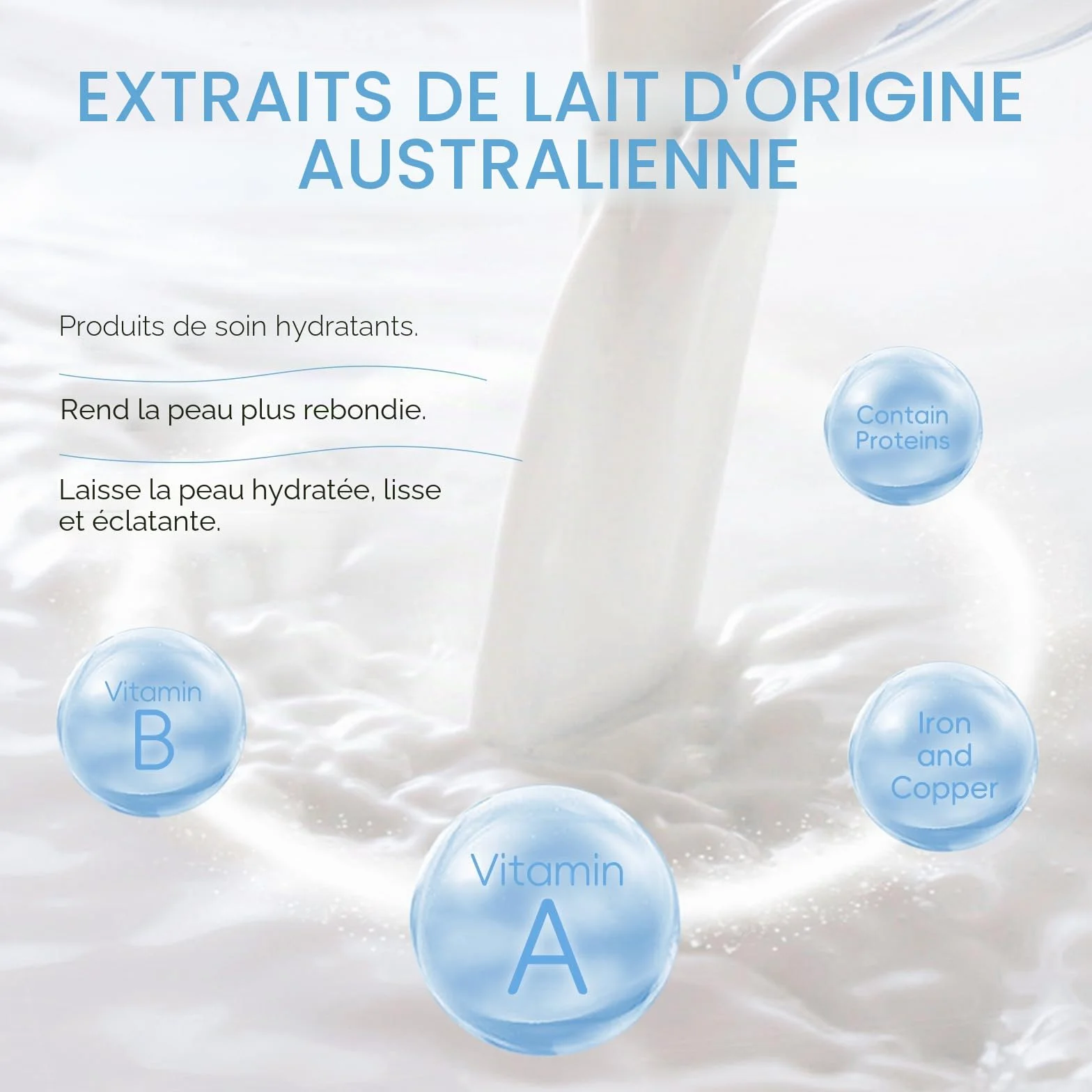 Ensemble de soins de la peau au lait pour adolescentes – Kit de voyage hydratant taille voyage