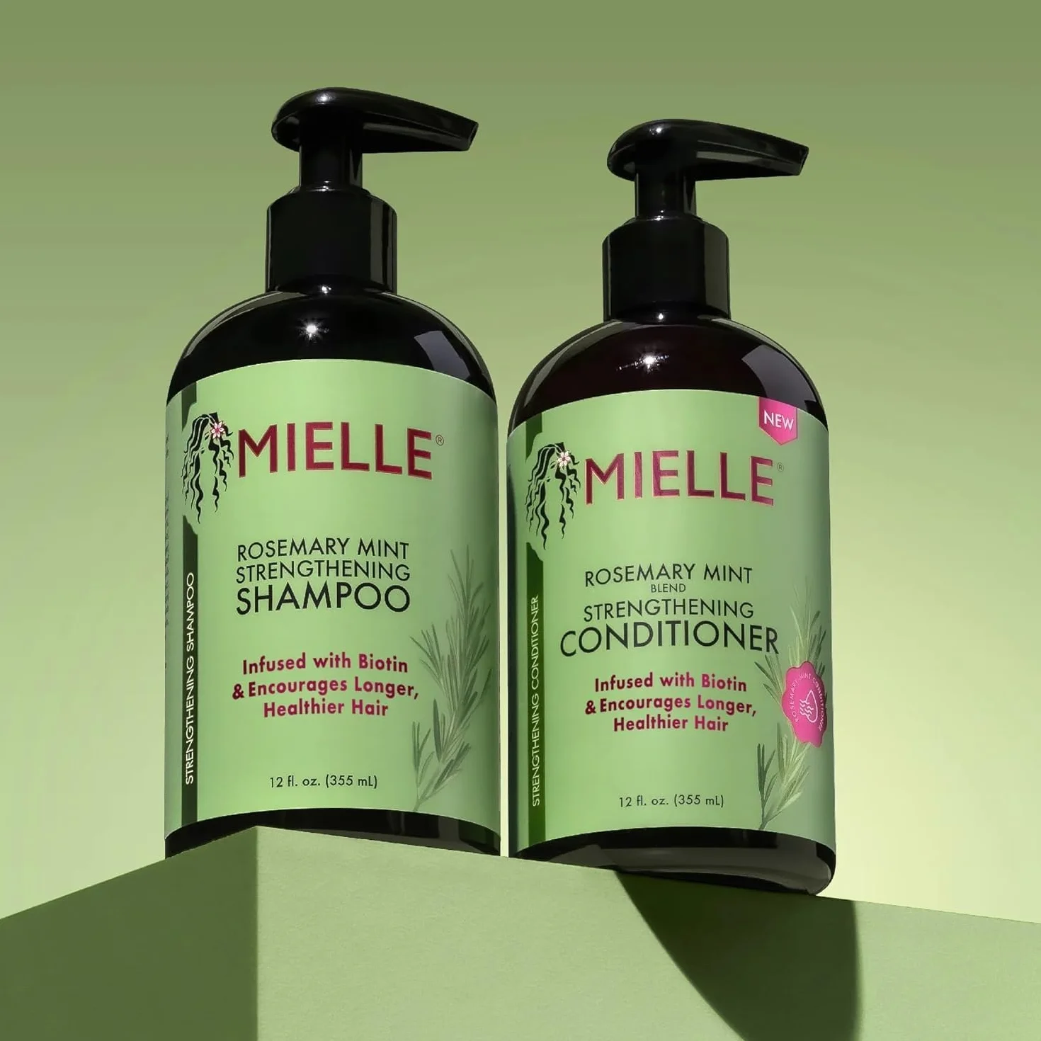 Mielle Romarin Menthe Infusé à la biotine Shampooing et Revitalisant Ensemble de 2