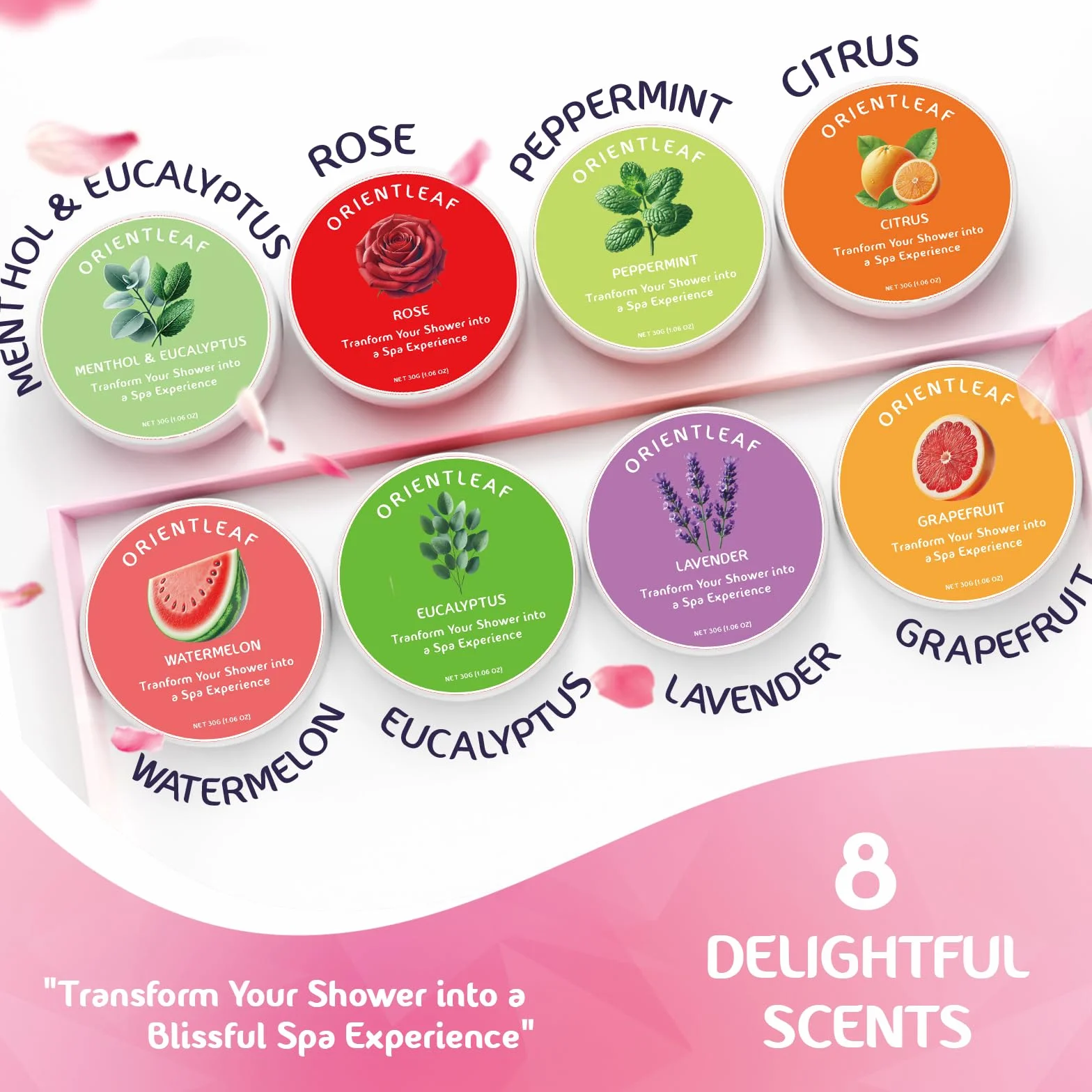 ORIENTLEAF Bombes De Douche Aromathérapie Coffret Cadeau Femme