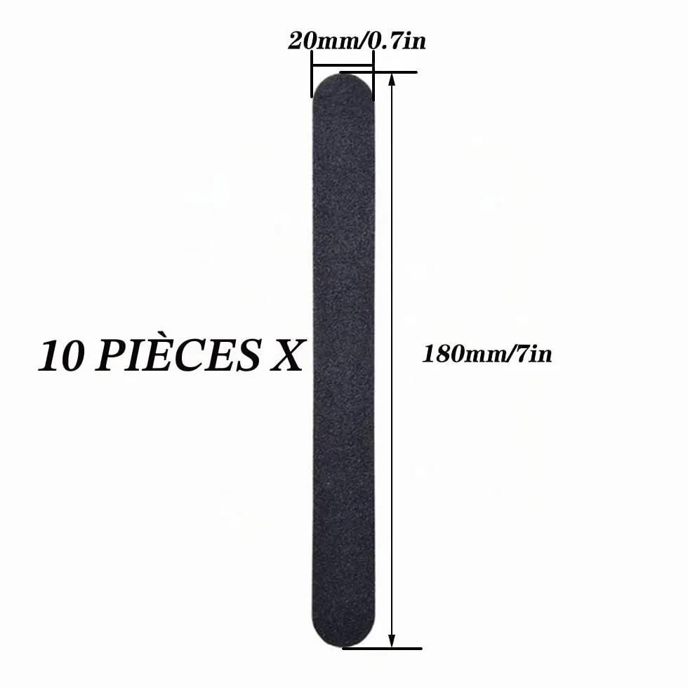 Limes à Ongles Grain 100/180 Planche d'Émeri Double Face - Professionnelles pour Soins des Ongles