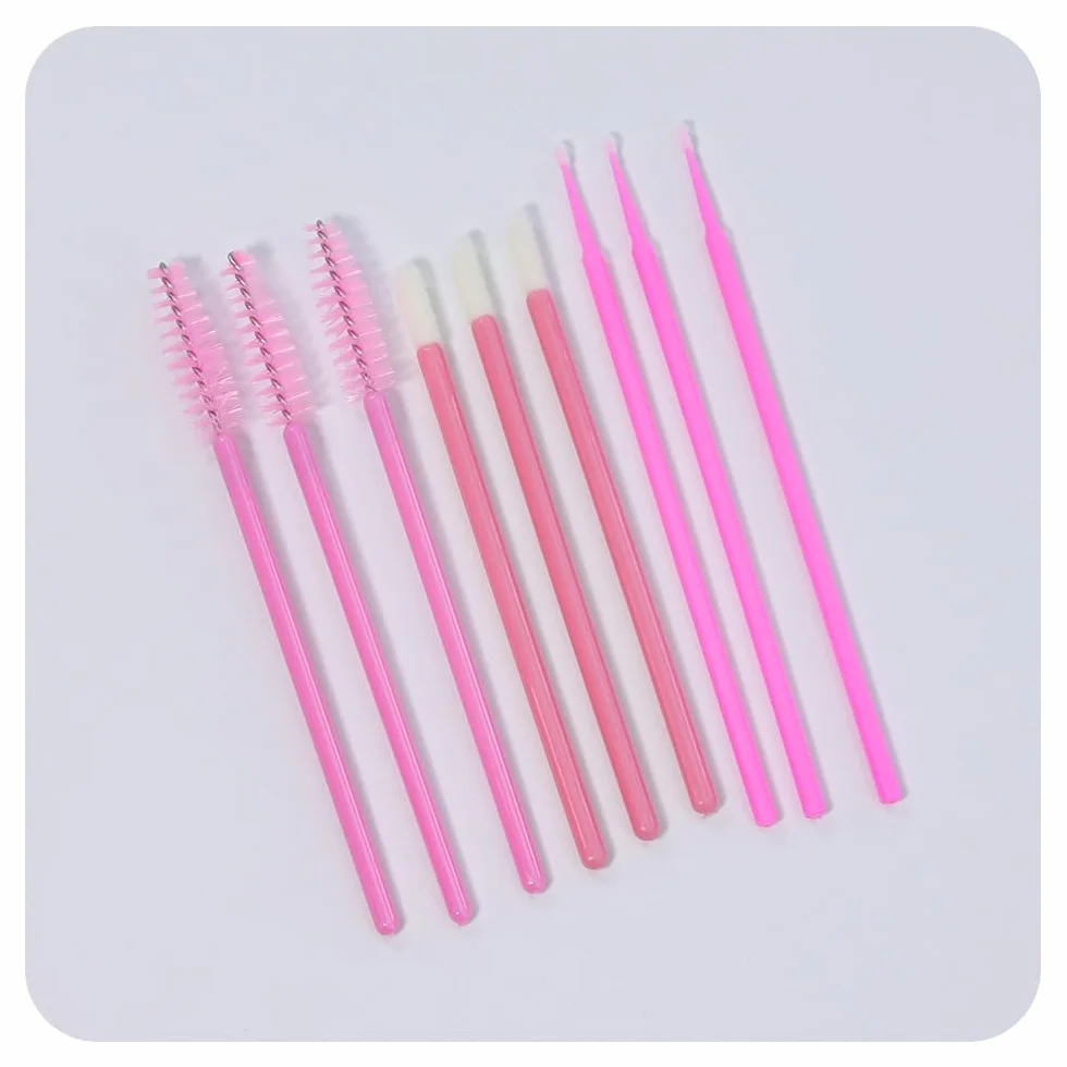 300pcs Brosses à Cils Brosse à Sourcils Micro Brosse à Lèvres Pinceaux Lèvre