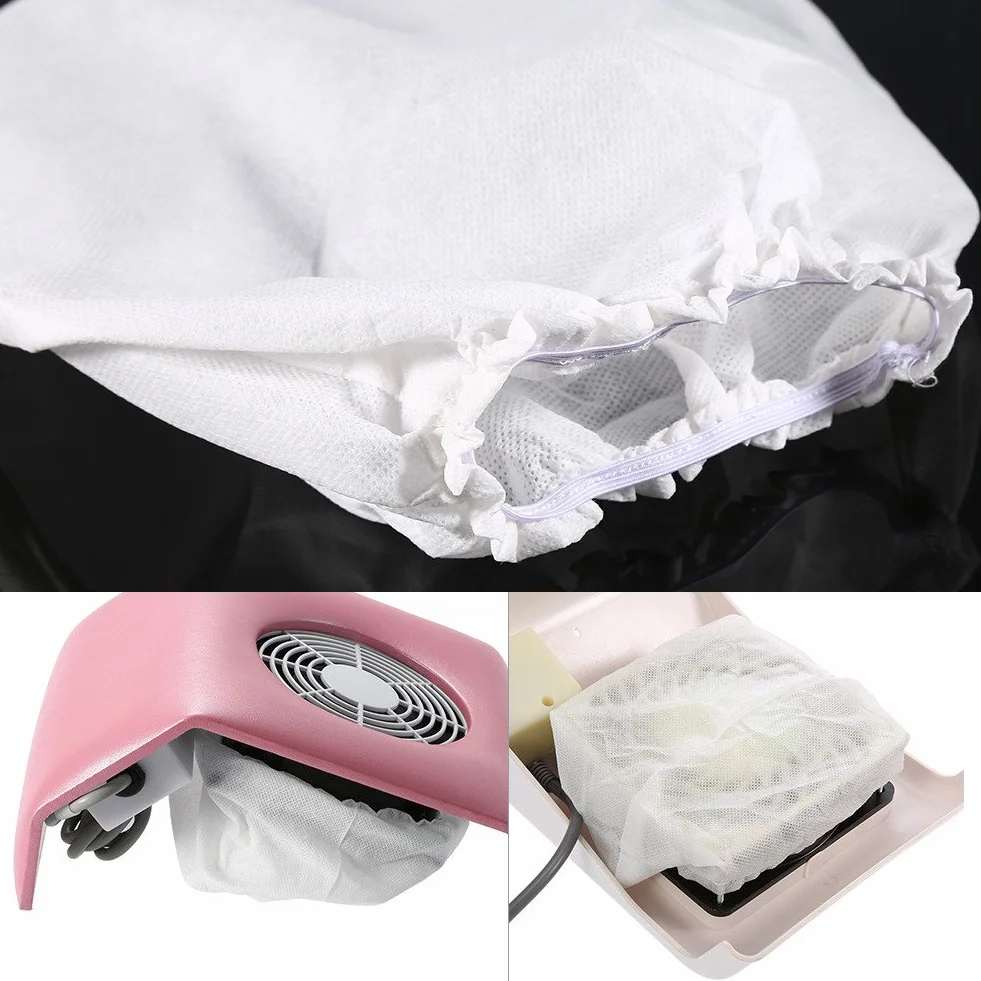 DEWIN Table de Manucure, Sac Aspirateur Manucure Sacs de Remplacement pour Aspirateur non Tissé à Ongles pour Outils de Salon de Collecte de Poussière D'art D'ongle 10 Pièces