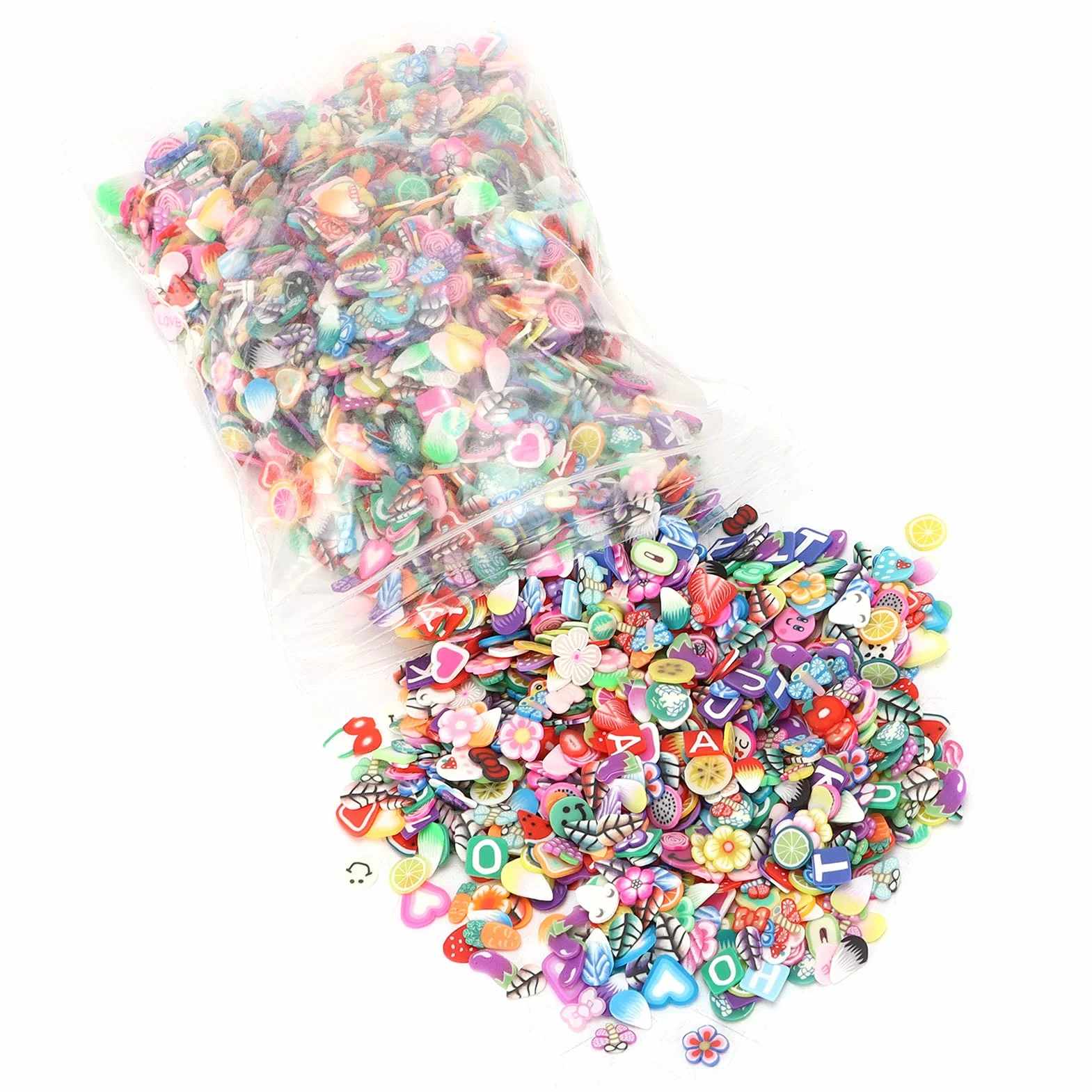 Fruits Tranches D'art D'ongle 3000 Pièces, Pâte Polymère pour Ongles Bricolage, Argile Imperméable pour Artisanat