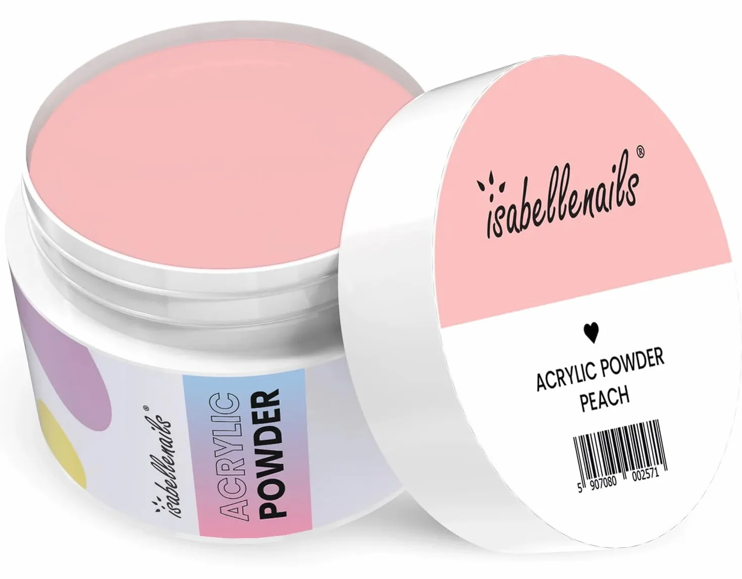 Isabellenails Poudre acrylique pour ongles professionnelle extensions modelage pêche 15 ml