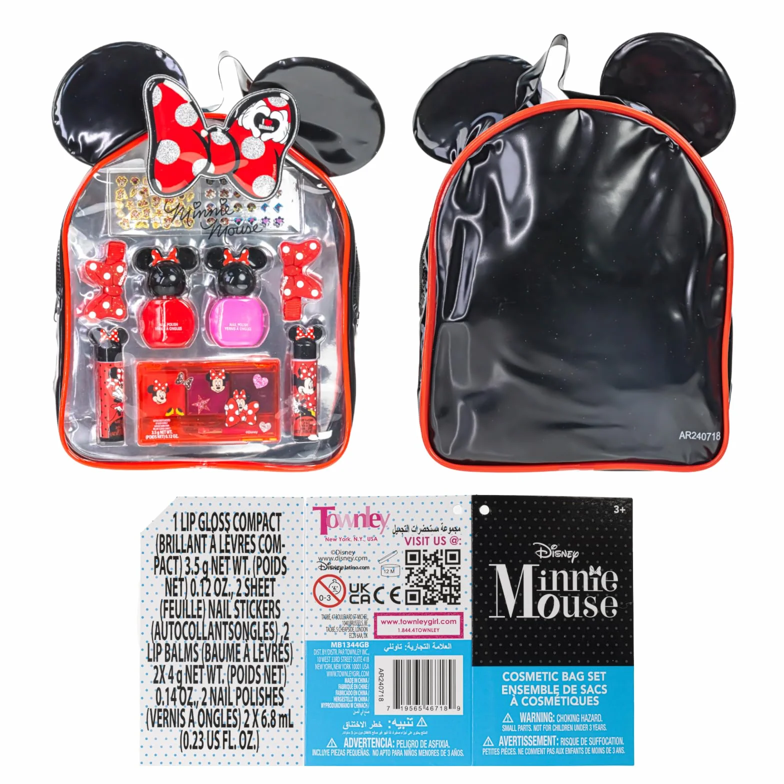 Minnie Mouse Sac à Dos Maquillage Enfant Coffret Beauté Filles Cadeau