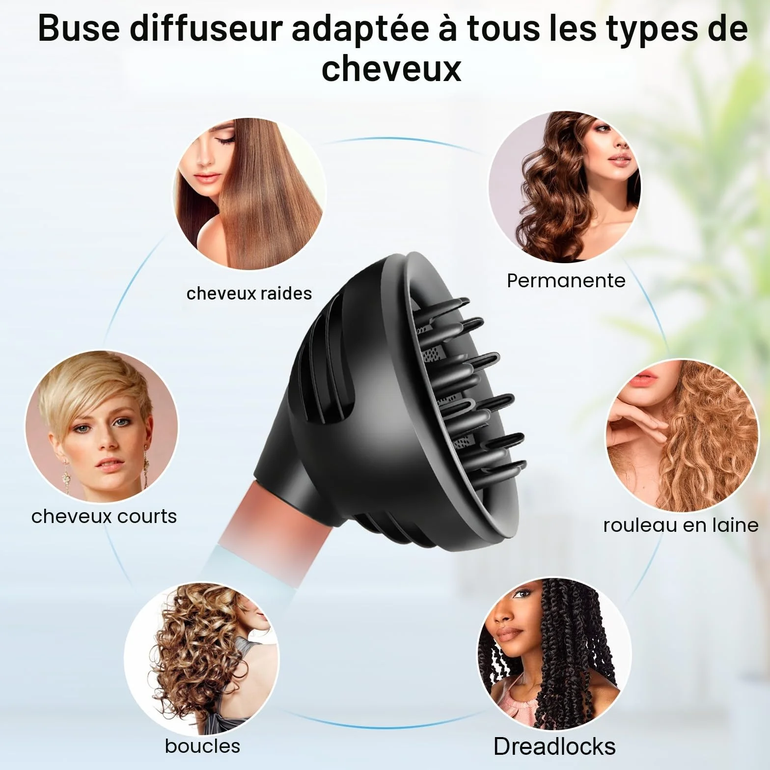 Diffuseur Wave+Curl pour Dyson Airwrap HS01 HS05 HS08 Accessoire, embout pour dyson airwrap, conversion pour Dyson Airwrap Styler en sèche-cheveux