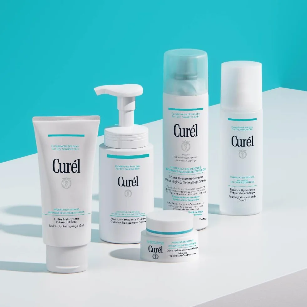 Curél Soin Hydratant Intensif Essence Hydratante 150 ml + Crème Visage 40 g Ceramides Peaux Sèches Sensibles
