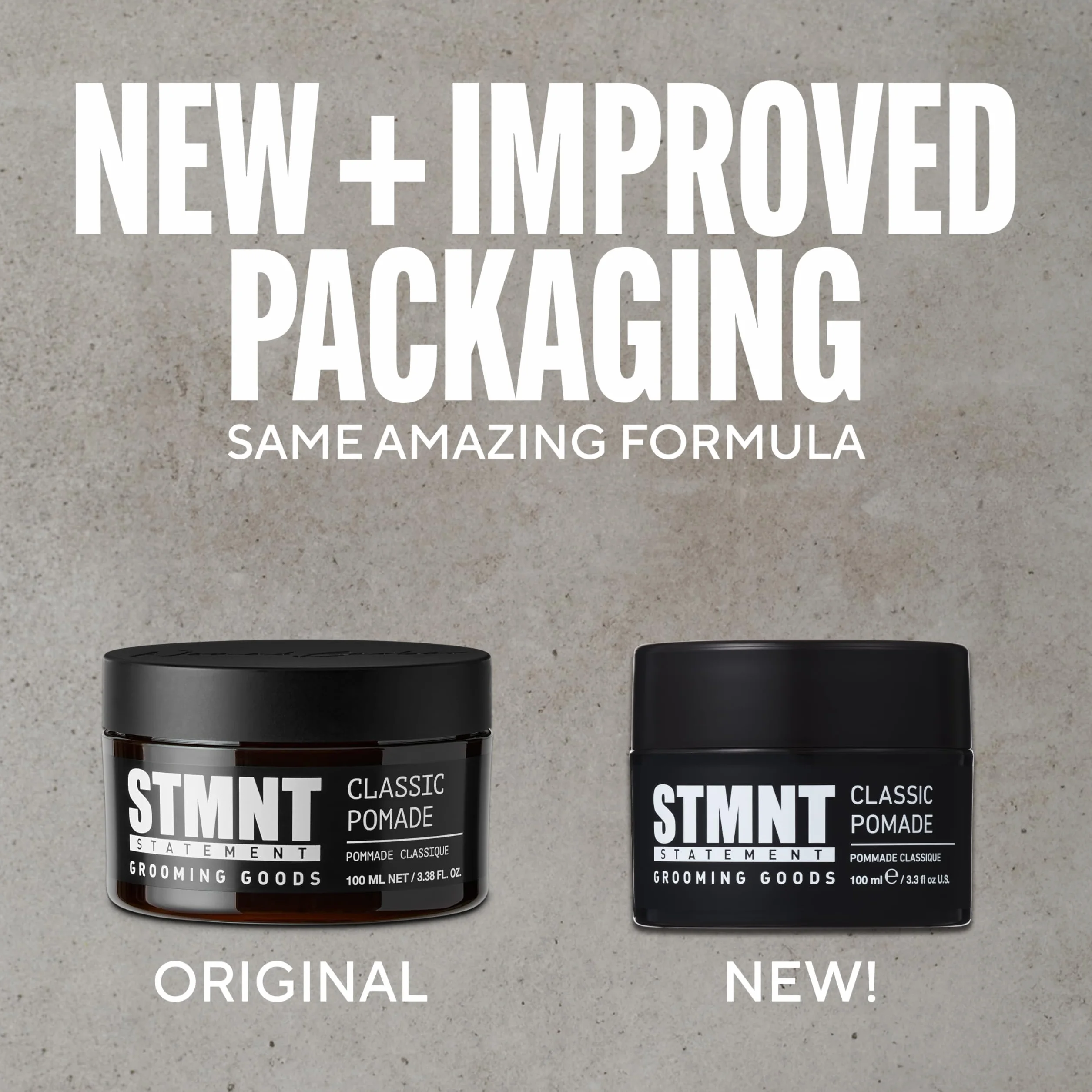 STMNT STATEMENT GROOMING GOODS Classic Pomade 100 ml Natural Shine Strong Hold Easy Washable