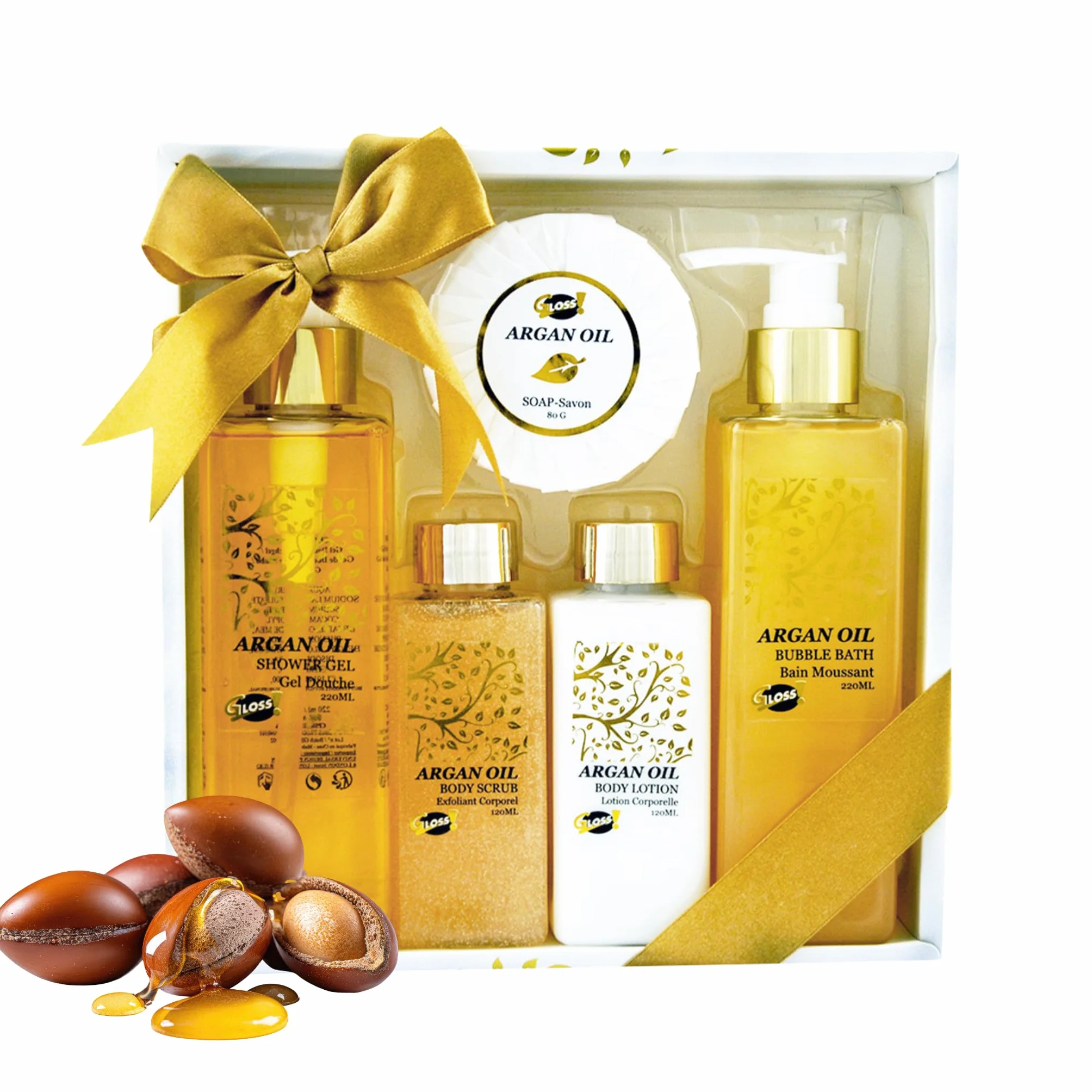 Coffret Bain Argan Parfum Soin Relaxation Cadeau Femme Fête des Mères