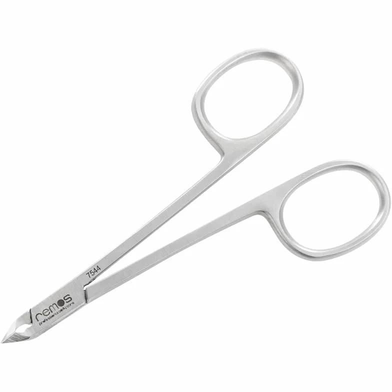 REMOS Pince à cuticules en forme de ciseaux tranchant 4 mm - acier inoxydable - 10 cm