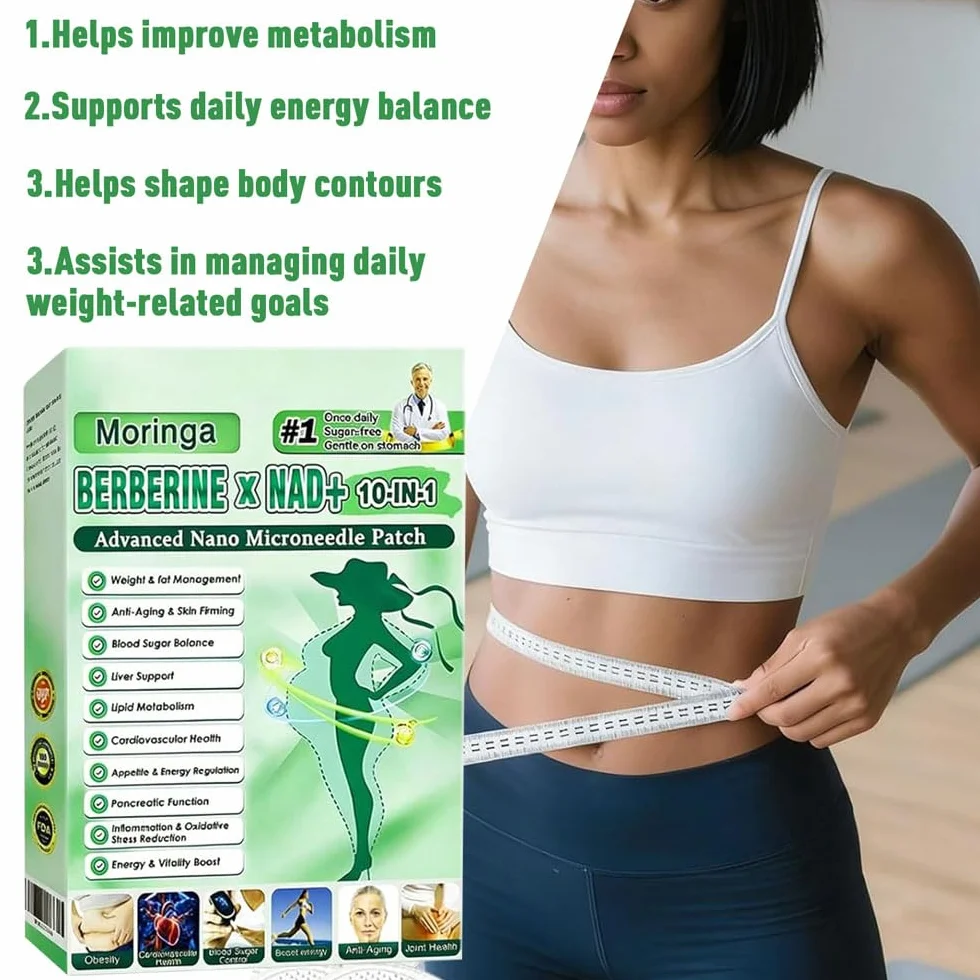 Patch Minceur 10 en 1 Moringa X Berberine Nano Microneedle 28 PCS