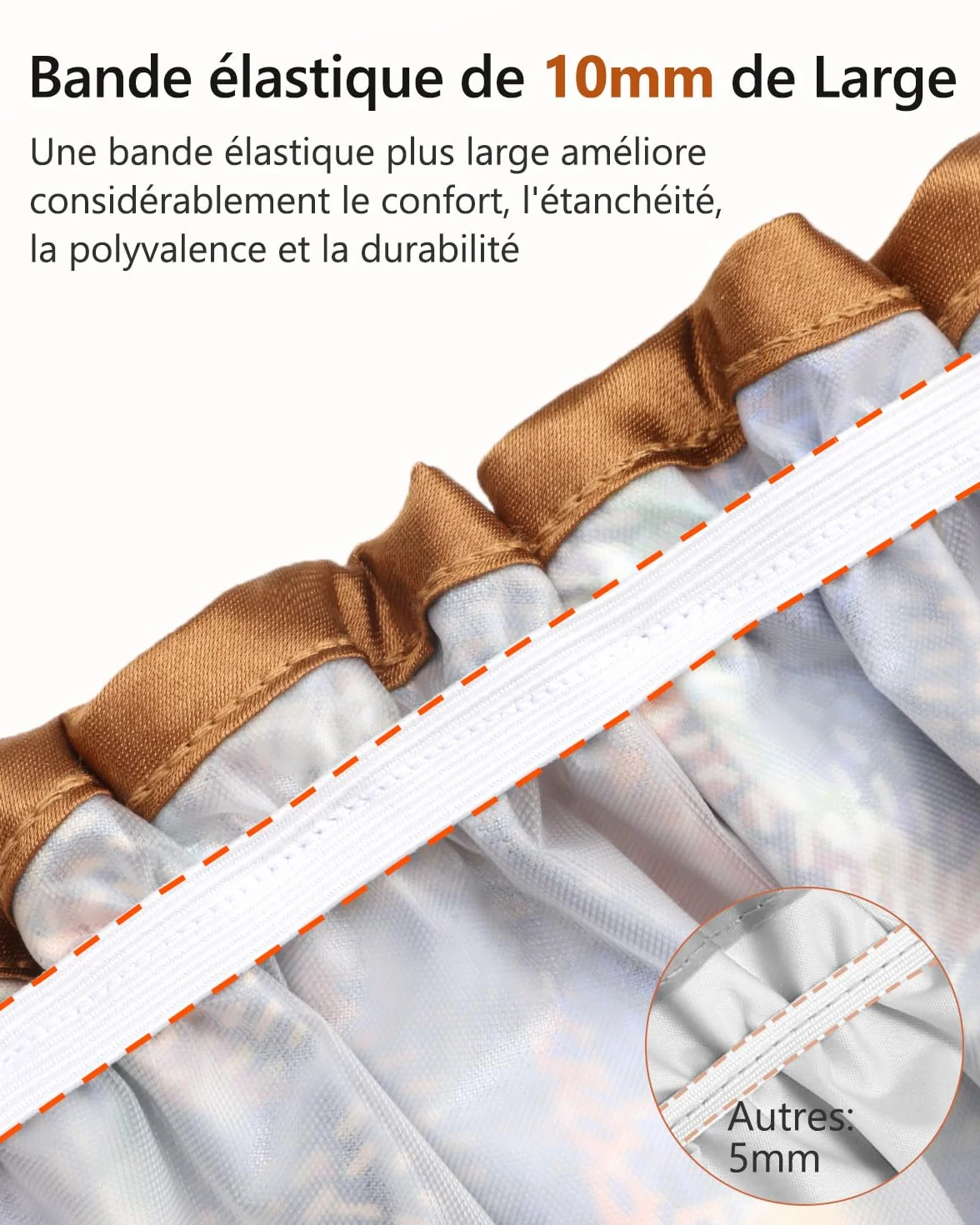 Bonnet de Douche Imperméable Réutilisable pour Femmes Cheveux Épais, Réglable, 2 Pièces