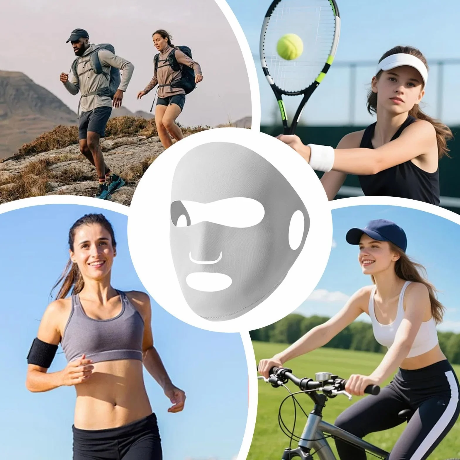 Manolyee Cache-Visage Anti-UV Protection Solaire Faciale Sports Extérieurs Course À Pied Cyclisme