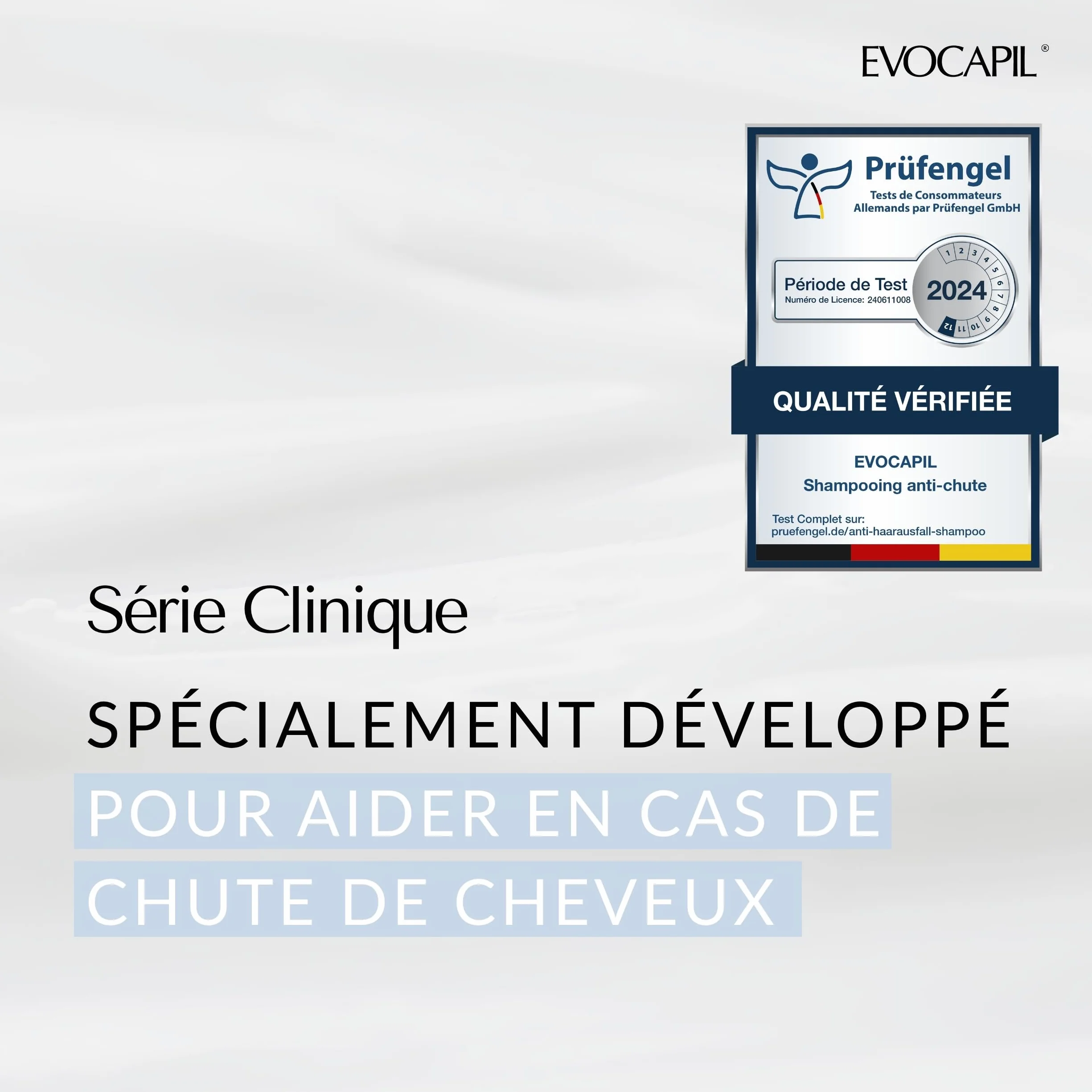 Evocapil Shampooing 300ml kératine biotine protéines acides aminés post-greffes