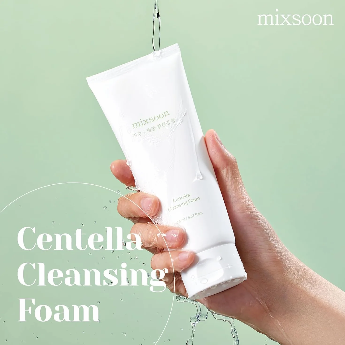 Mixsoon Centella Cleansing Foam 150 ml Nettoyant Visage Hydratant Peaux Sensibles