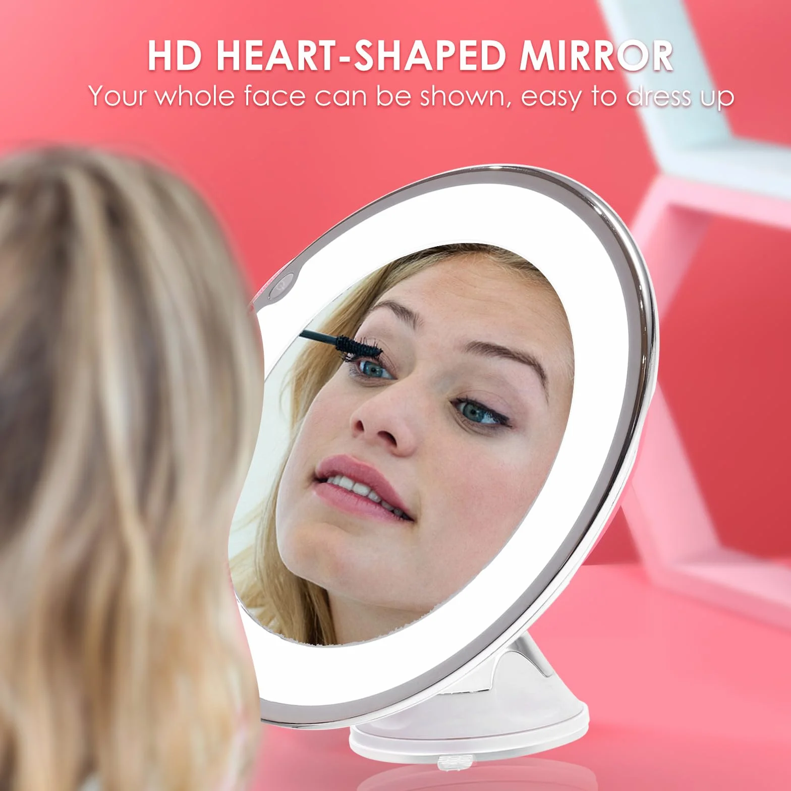 Miroir de Maquillage Grossissant X10 LED Naturel 7 Pouces