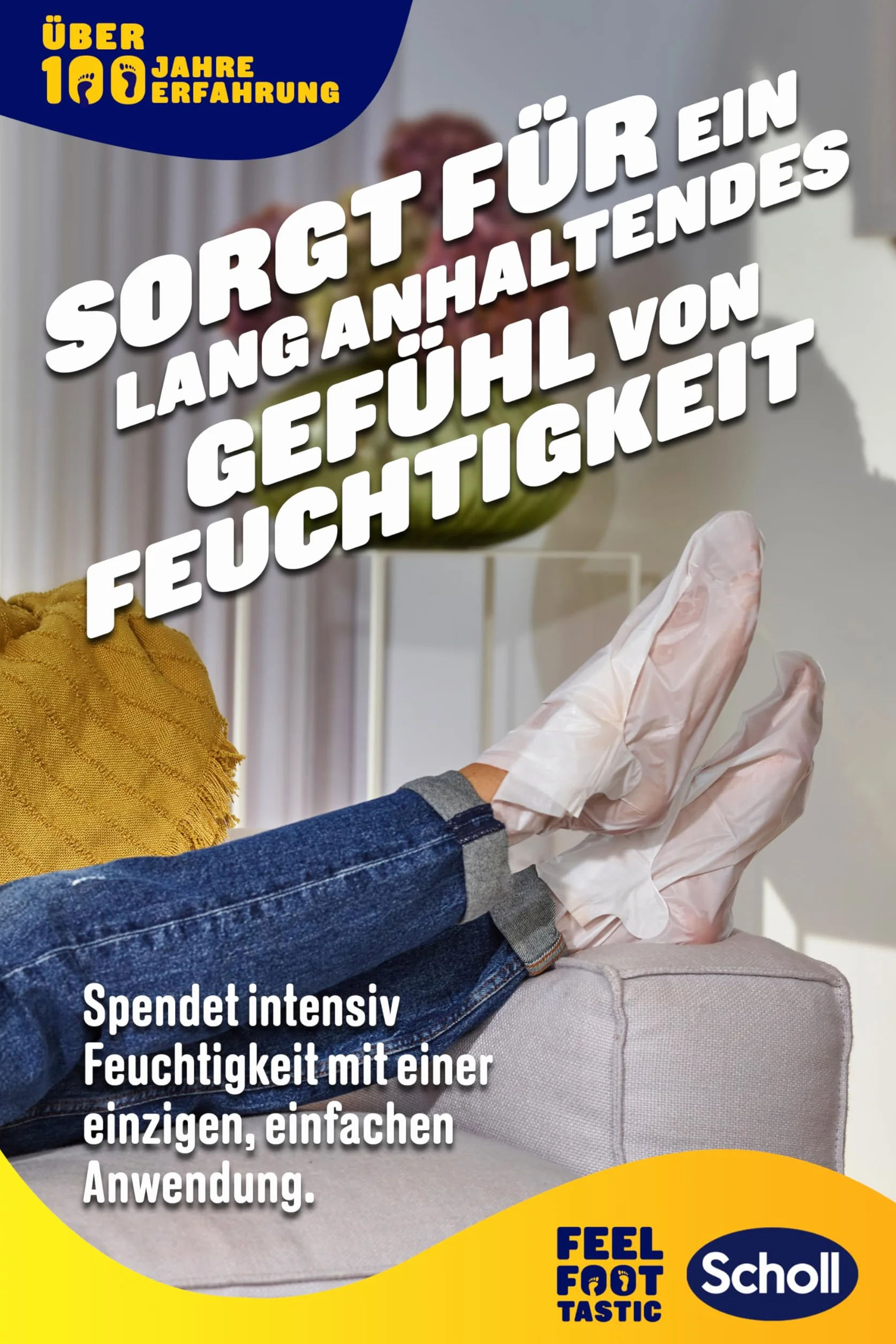 Scholl Lot de 2 masques pour les pieds hydratants au miel de Manuka