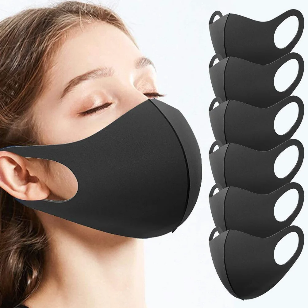 Lot de 6 Masques en Coton Anti-Poussière Réutilisables, Couverture de Protection Faciale Lavable