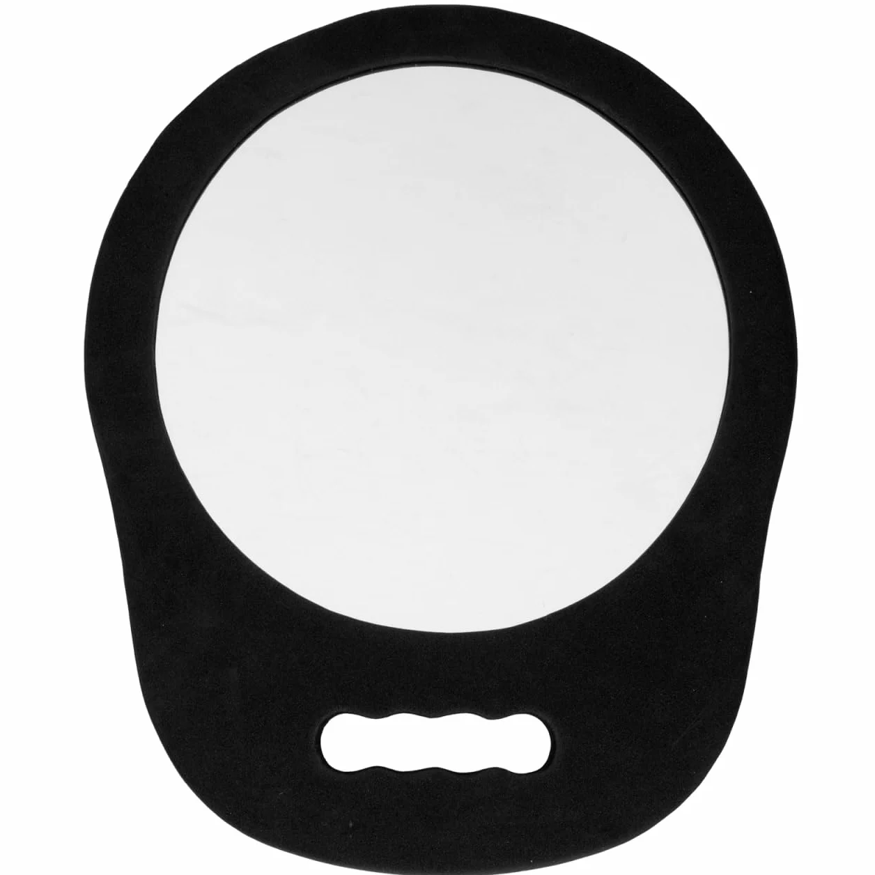 Lurrose Miroir Rond Portable À Main avec Cadre en Mousse Ergonomique 13.39x10.83x0.59 Pouces Miroir De Coiffure pour Salon Maquillage Usage Professionnel Et Domestique