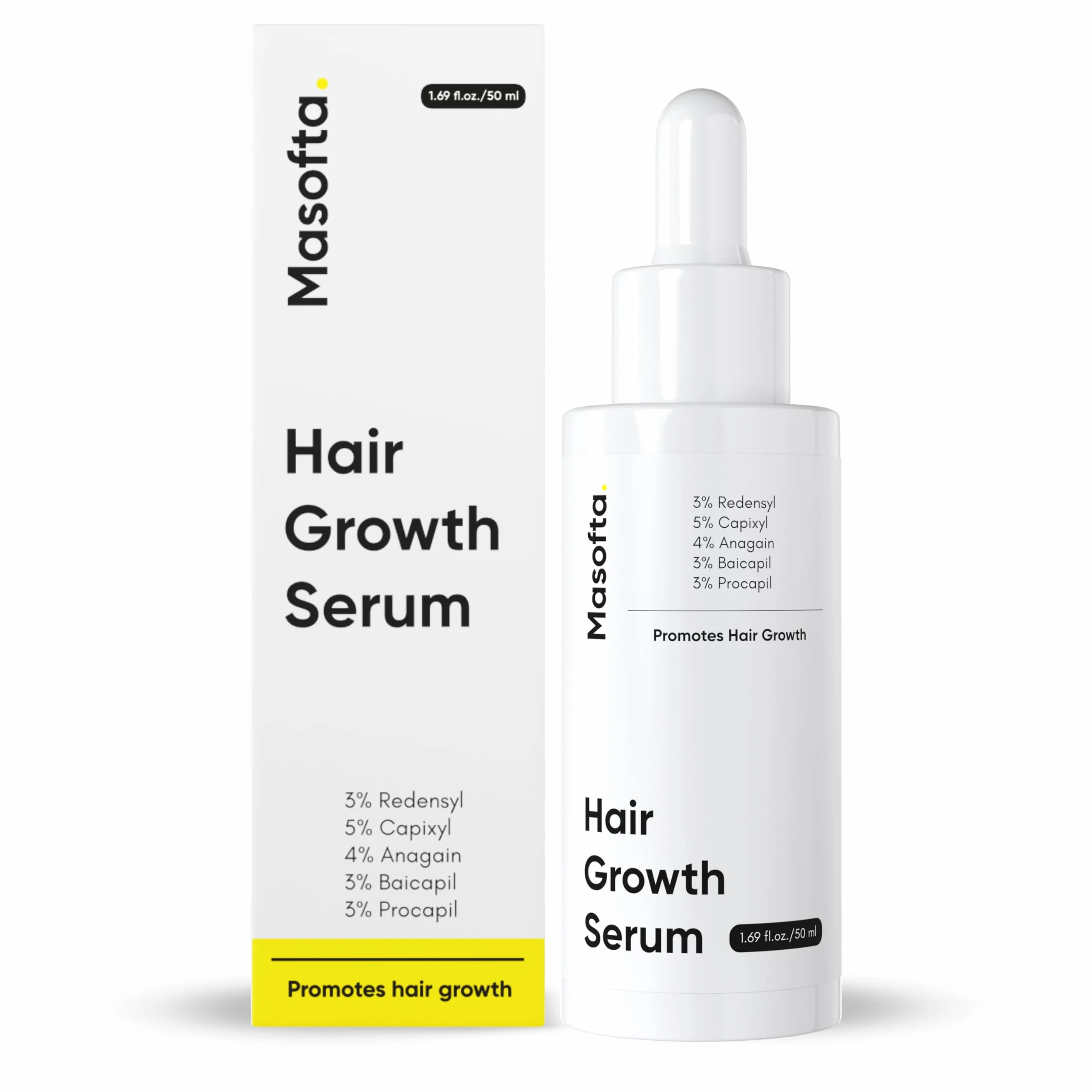 Sérum de croissance des cheveux 3% Redensyl 5% Capixyl 4% Anagain 3% Procapil 3% Baicapil romarin