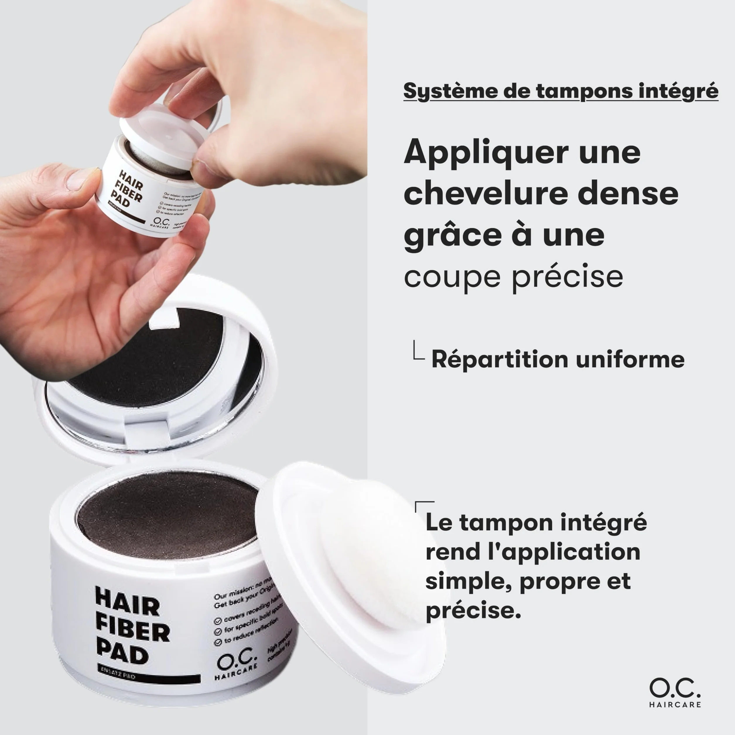 O.C. HAIRCARE Poudre épaississante pour cheveux - 9 couleurs - Recommandé par les grands salons