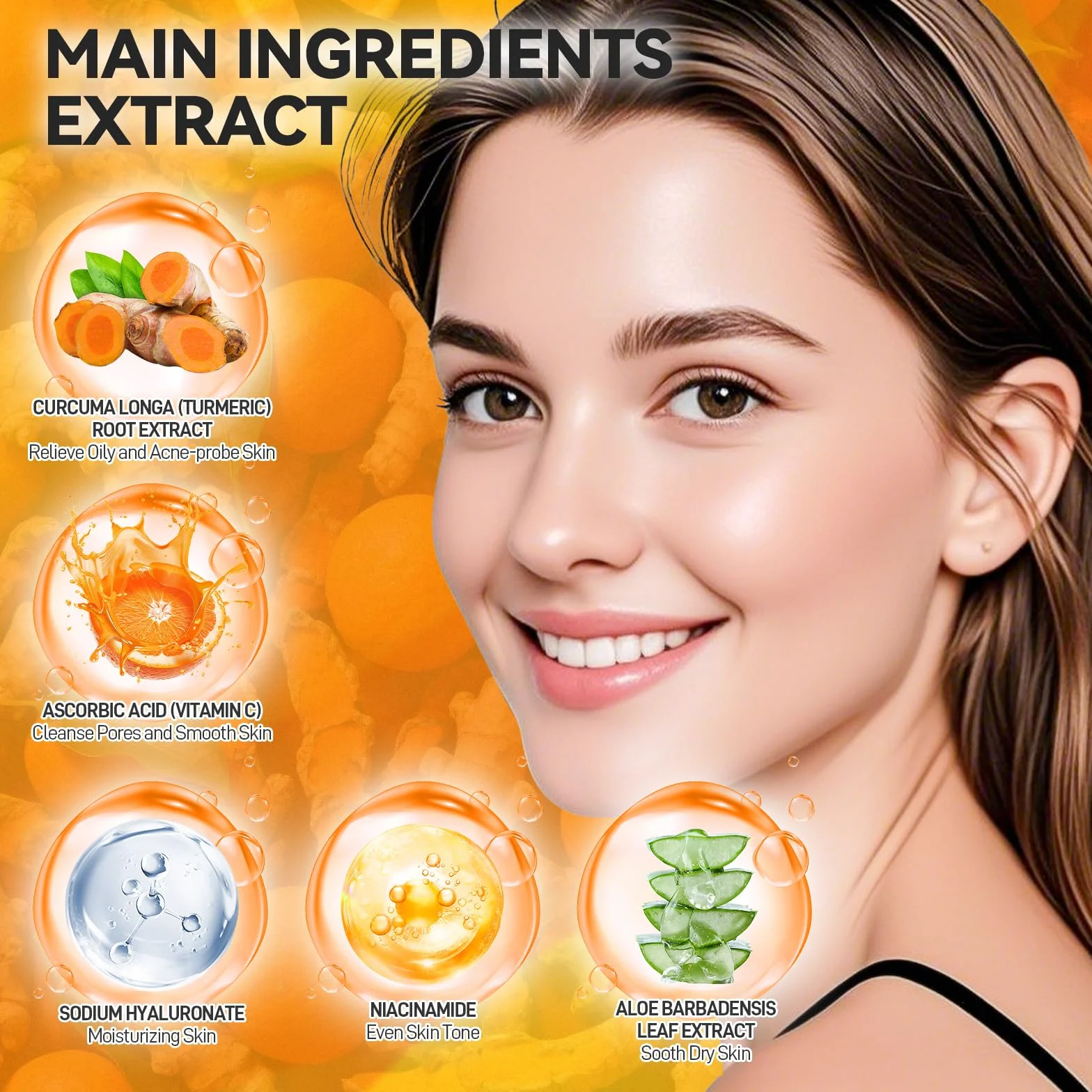 Curcuma & Vitamine C Skincare Set 21 Pièces Coffret Soin Femme