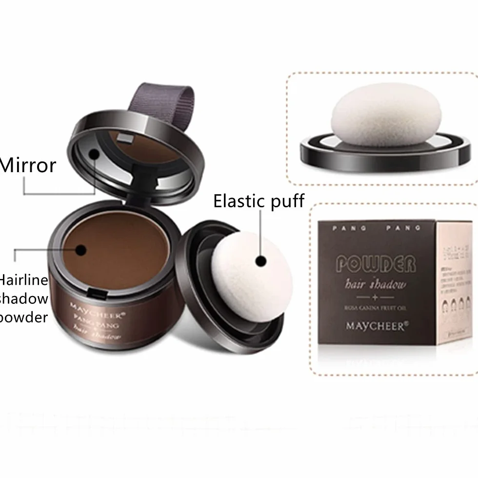 Hairline Powder, Hair Root Concealer, Correcteur de racine de cheveux, marron