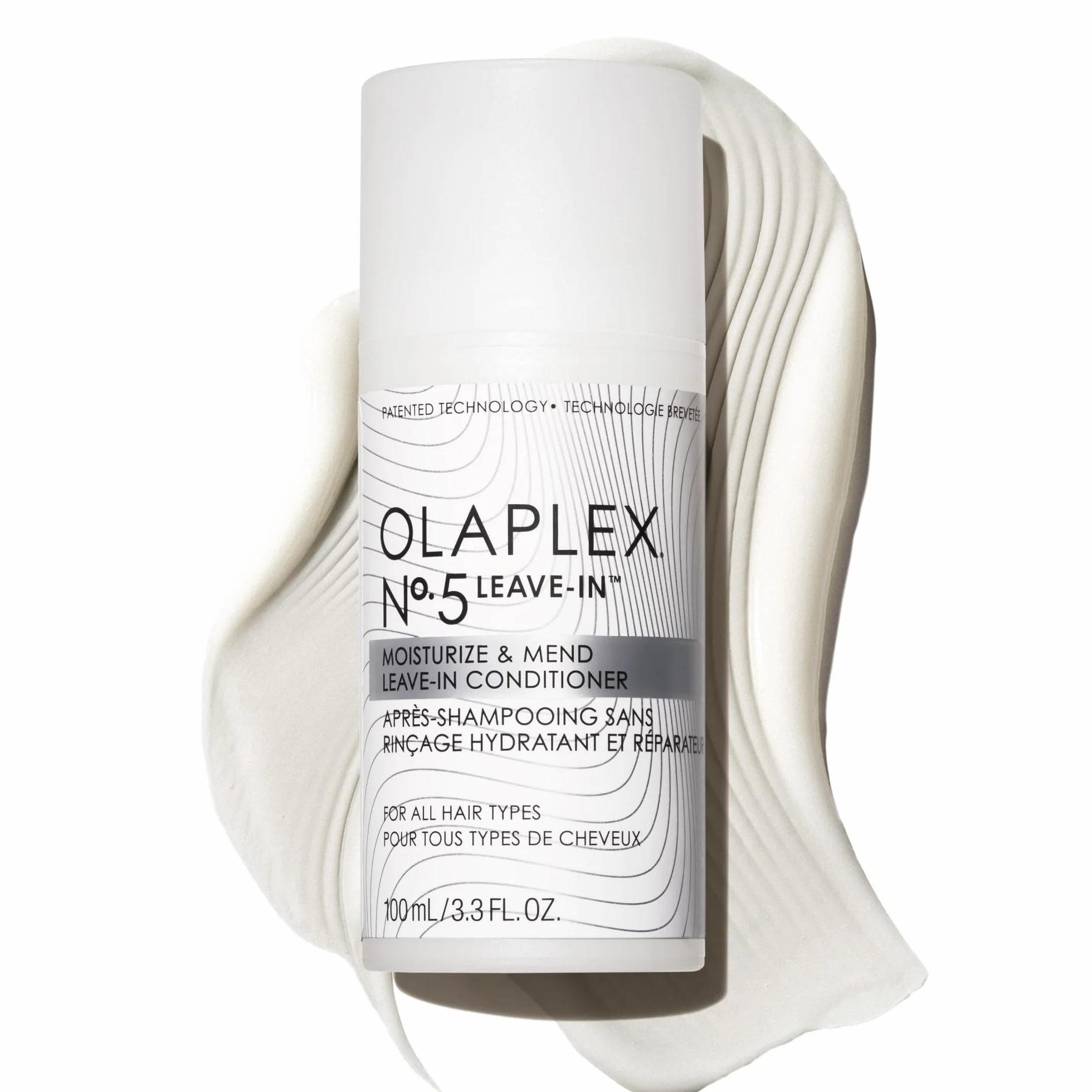 Olaplex N°.5 Leave-In Conditioner: Moisturizes & Mends Split Ends | Reduces Breakage & Repairs, Protects Damaged Hair | For Coily, Curly, Straight, and Wavy, Stocking Stuffers, 100 mL