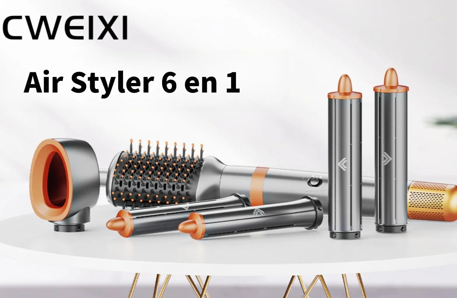 Lonique Air Styler Brosse Soufflante 6-en-1 Haute Vitesse 120K RPM Sèche-cheveux Boucleur à Air