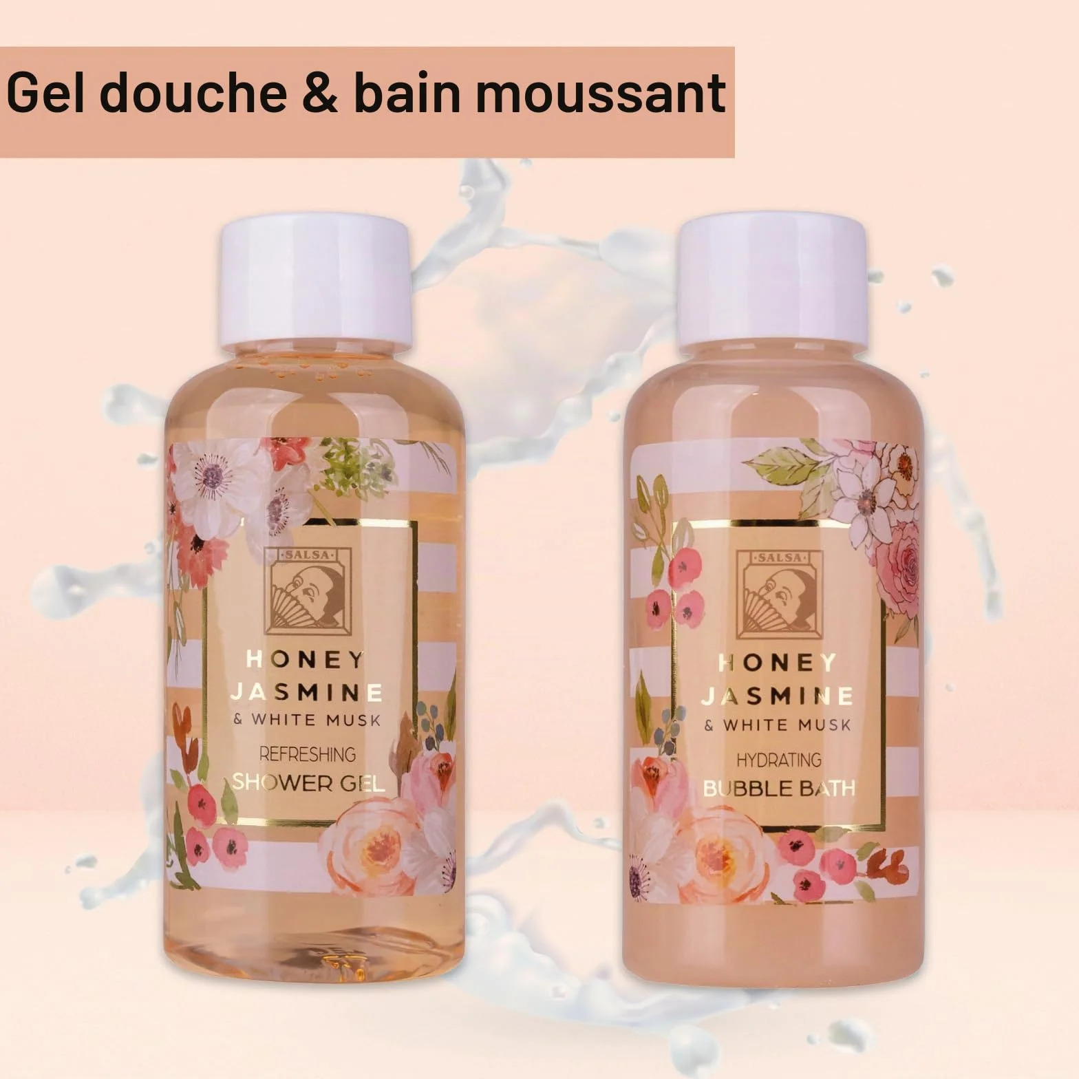Accentra Coffret Cadeau Femmes HONEY JASMINE 3 Pièces Gel Douche Lotion Corps Bain Moussant