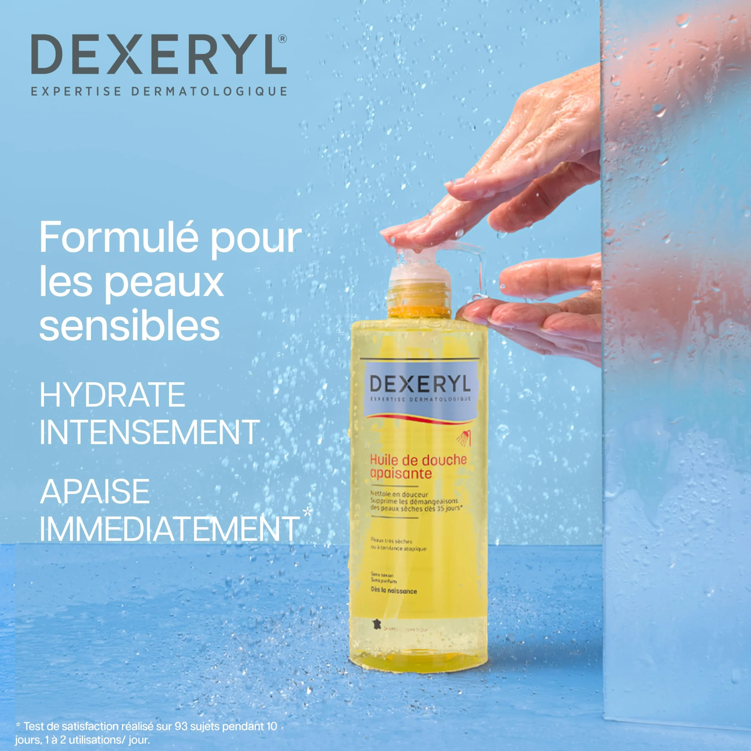DEXERYL Huile de Douche Apaisante 1L Peaux Très Sèches Atopique Sans Savon Sans Parfum