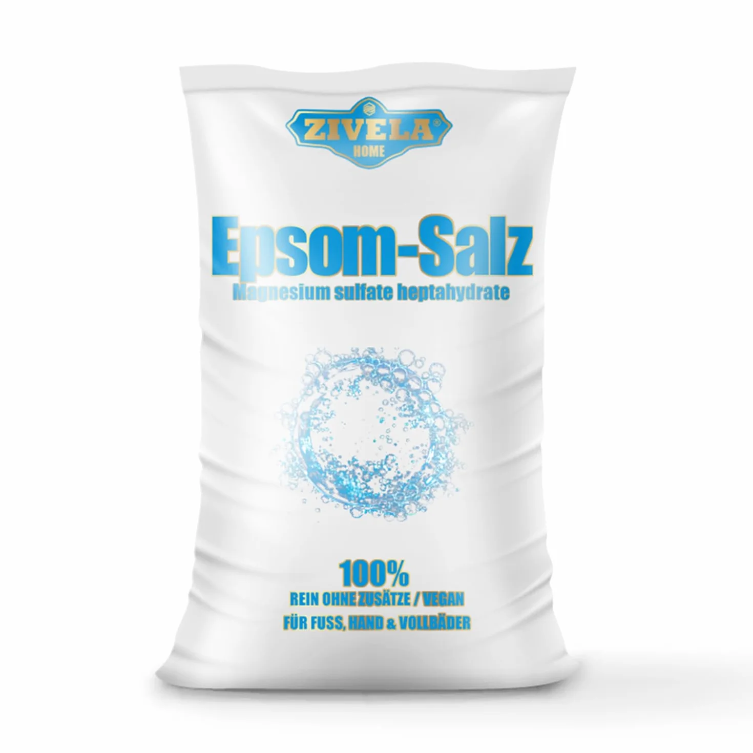 Sel de bain 5 kg - Sulfate de magnésium qualité pharmaceutique pur - Relaxation musculaire, soin de la peau - Blanc
