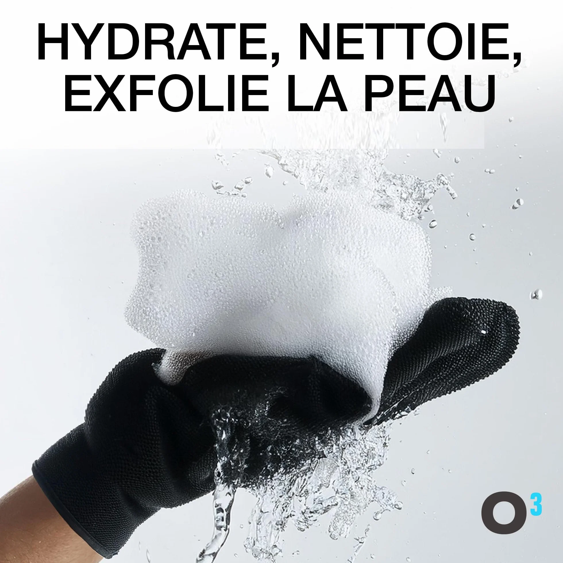Gant Exfoliant Corps – Lot de 2 Gants Kessa – Gommage Corps et Visage Naturel (Noir/Saumon)