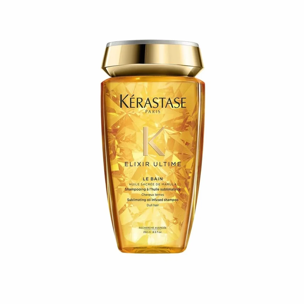 KÉRASTASE Elixir Ultime - Bain Elixir Ultime - Shampoing Nourrissant - Nutrition & Brillance Jusqu'à 48h - 9 Fois Plus de Brillance - Action Anti-frisottis Jusqu'à 96h - Tous Types de Cheveux - 250 ml