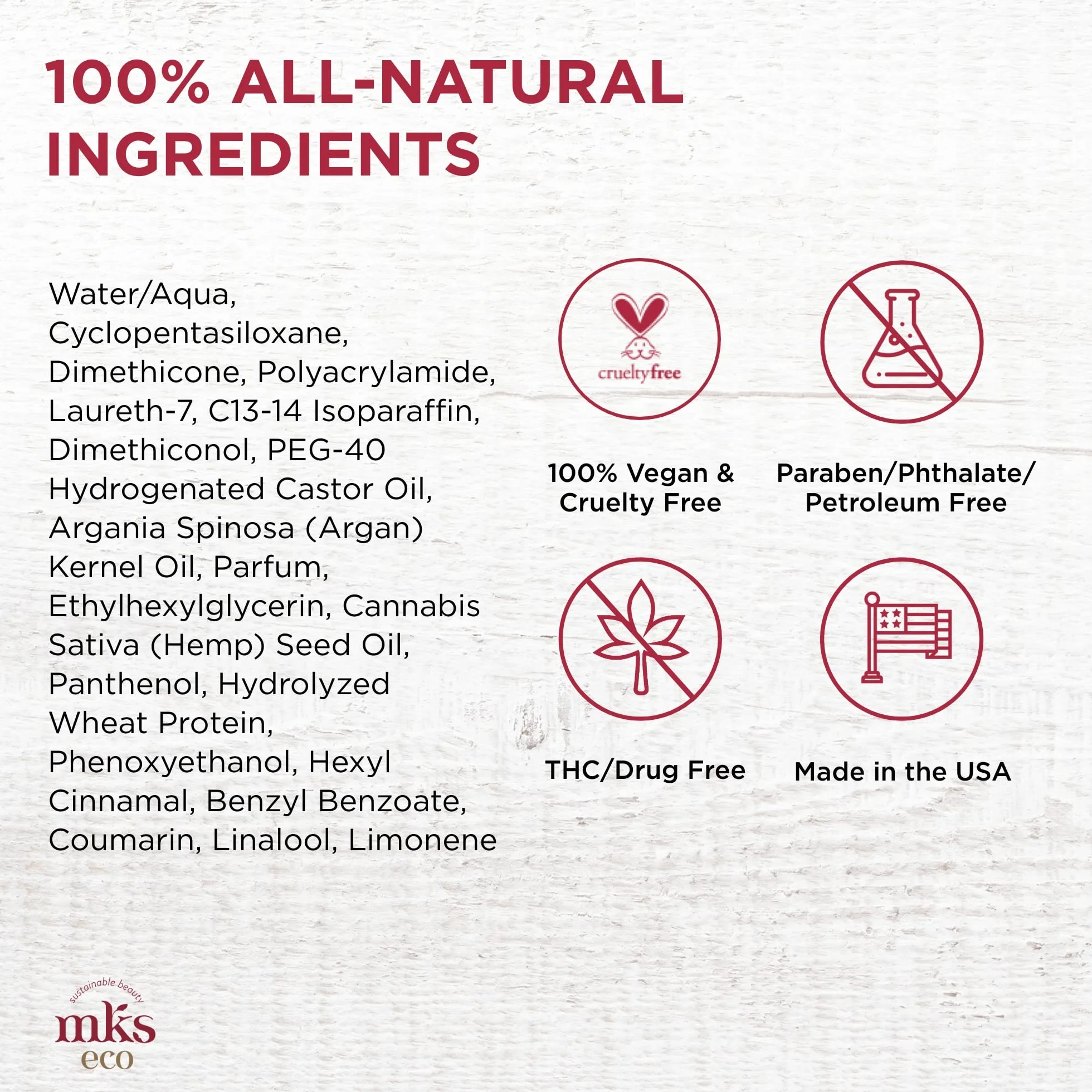 MKS eco Endz, Senteur Originale - 4 fl oz - Soin et prévention des pointes fourchues - Huile d'Argan du Maroc, Huile de Graines de Chanvre - Vegan et non testée sur les animaux