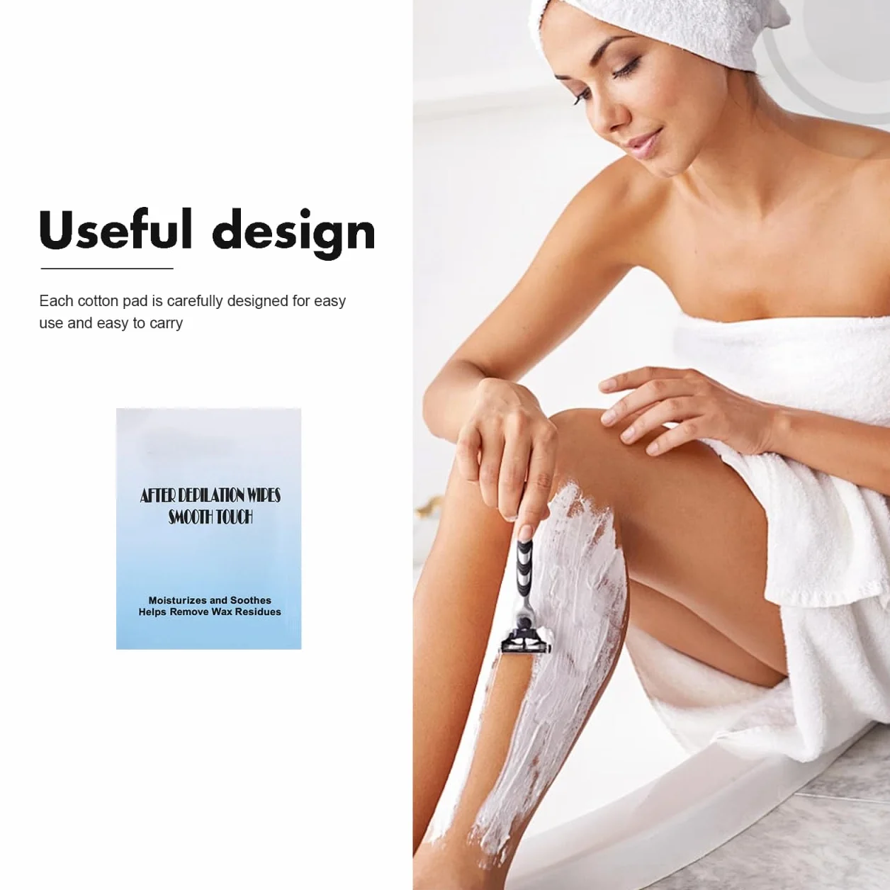VICASKY Lingettes Nettoyantes Après Épilation 20 Pièces Visage Corps Hydratantes