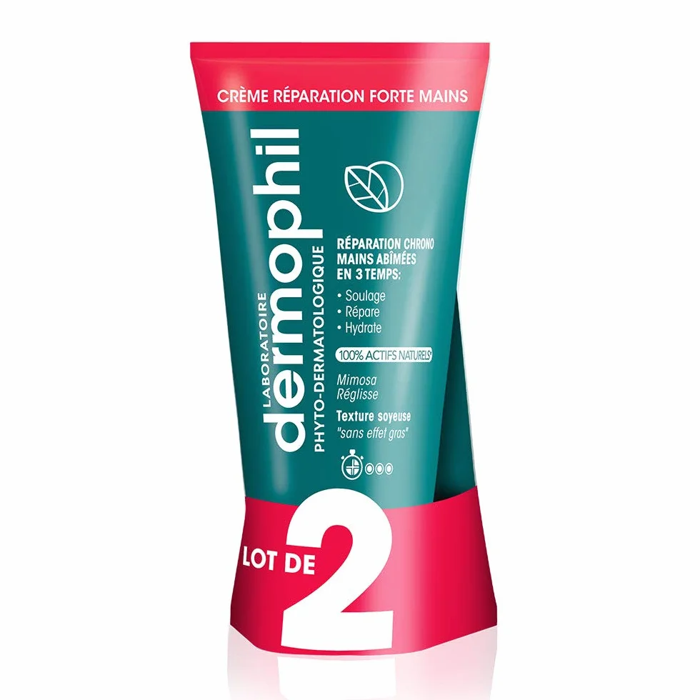 Dermophil Indien Réparation Forte Mains Lot de 2 x 75 ml