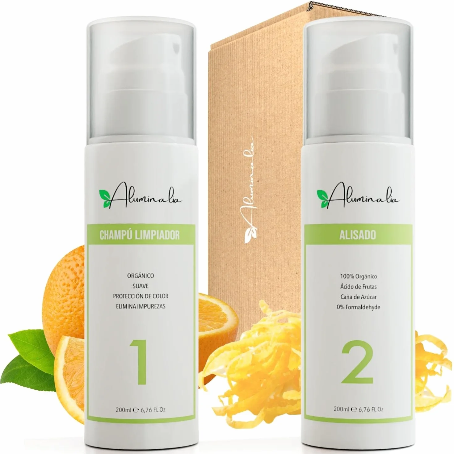 Kit Lissage Bresilien Keratine Sans Formol Professionnel BIO 200 ml