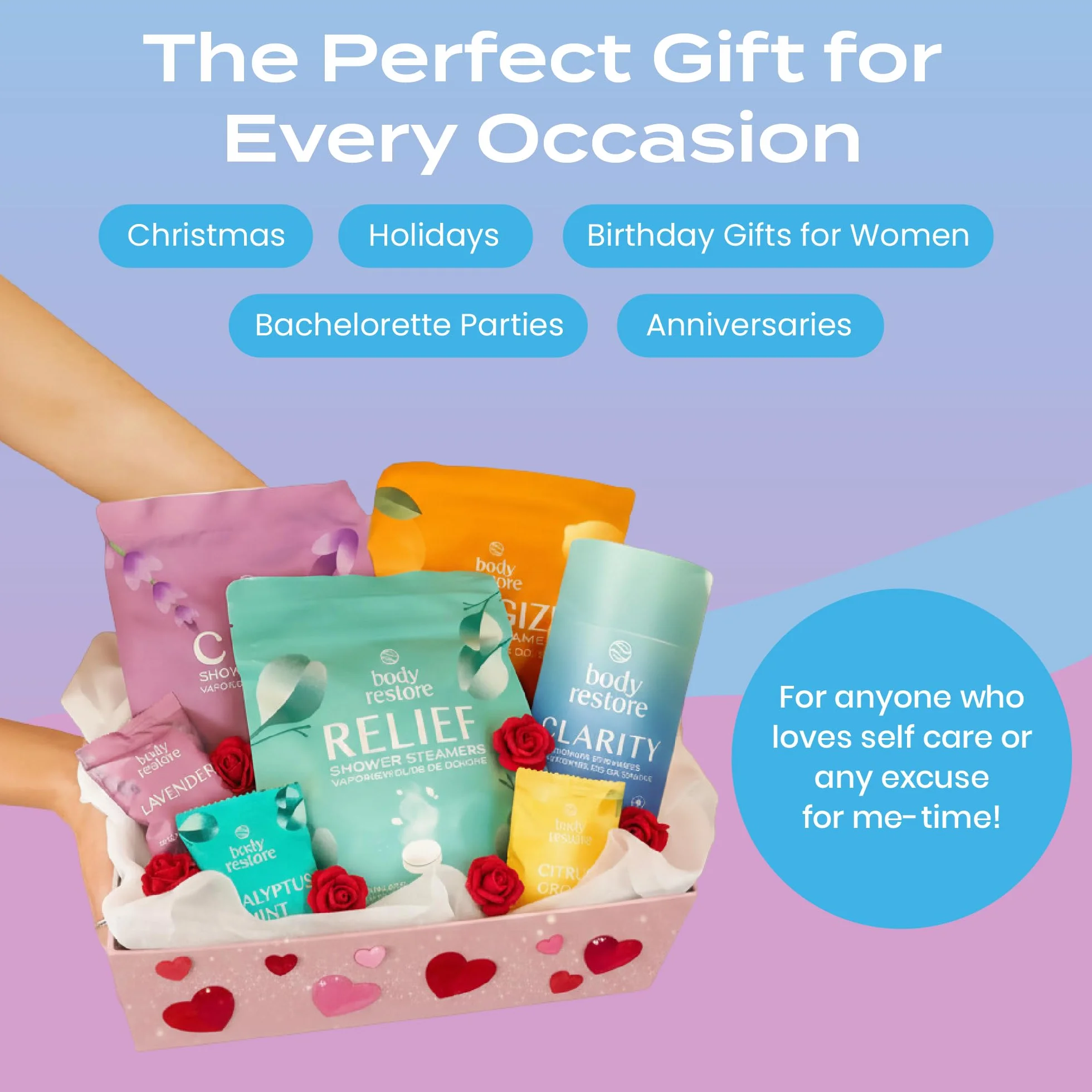 Body Restore Shower Steamers Aromatherapy 6 Pack Relaxation Gifts Stress Relief Self Care