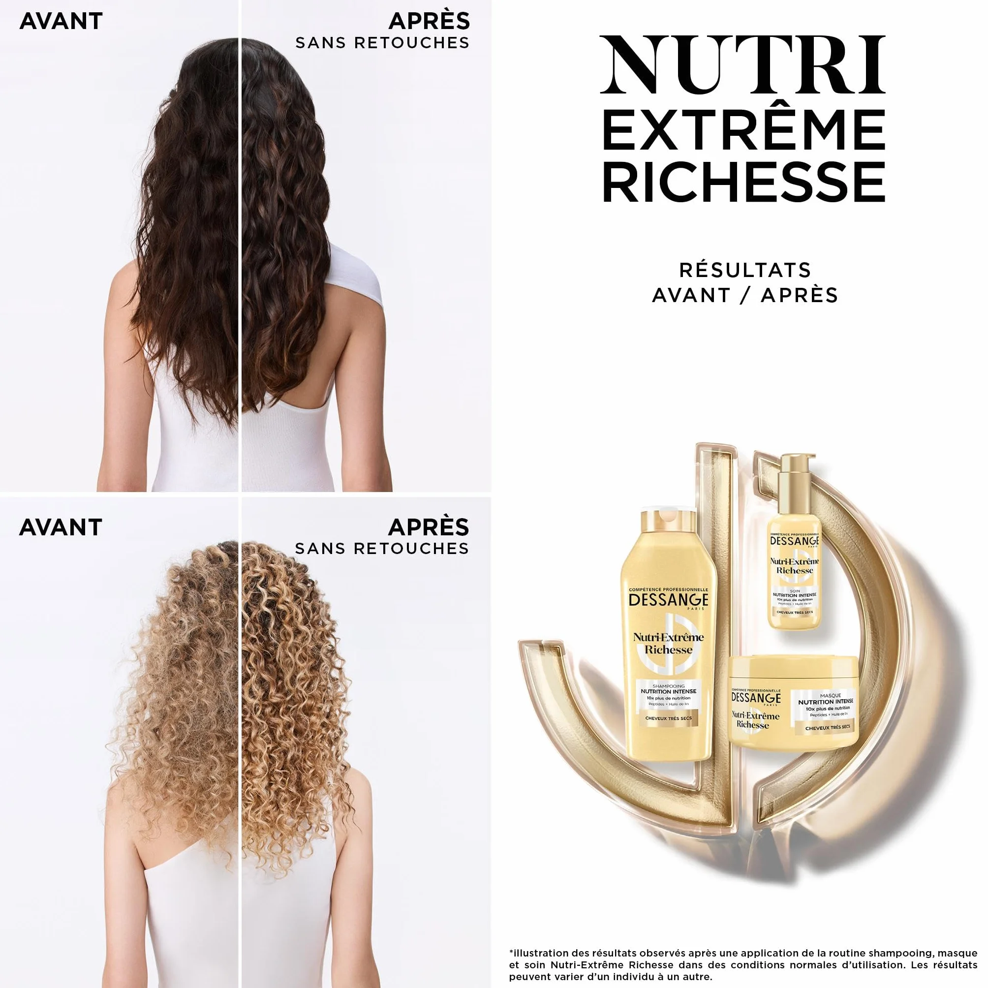 DESSANGE Masque Cheveux Nutrition Intense Nutri-Extrême Richesse 280ml