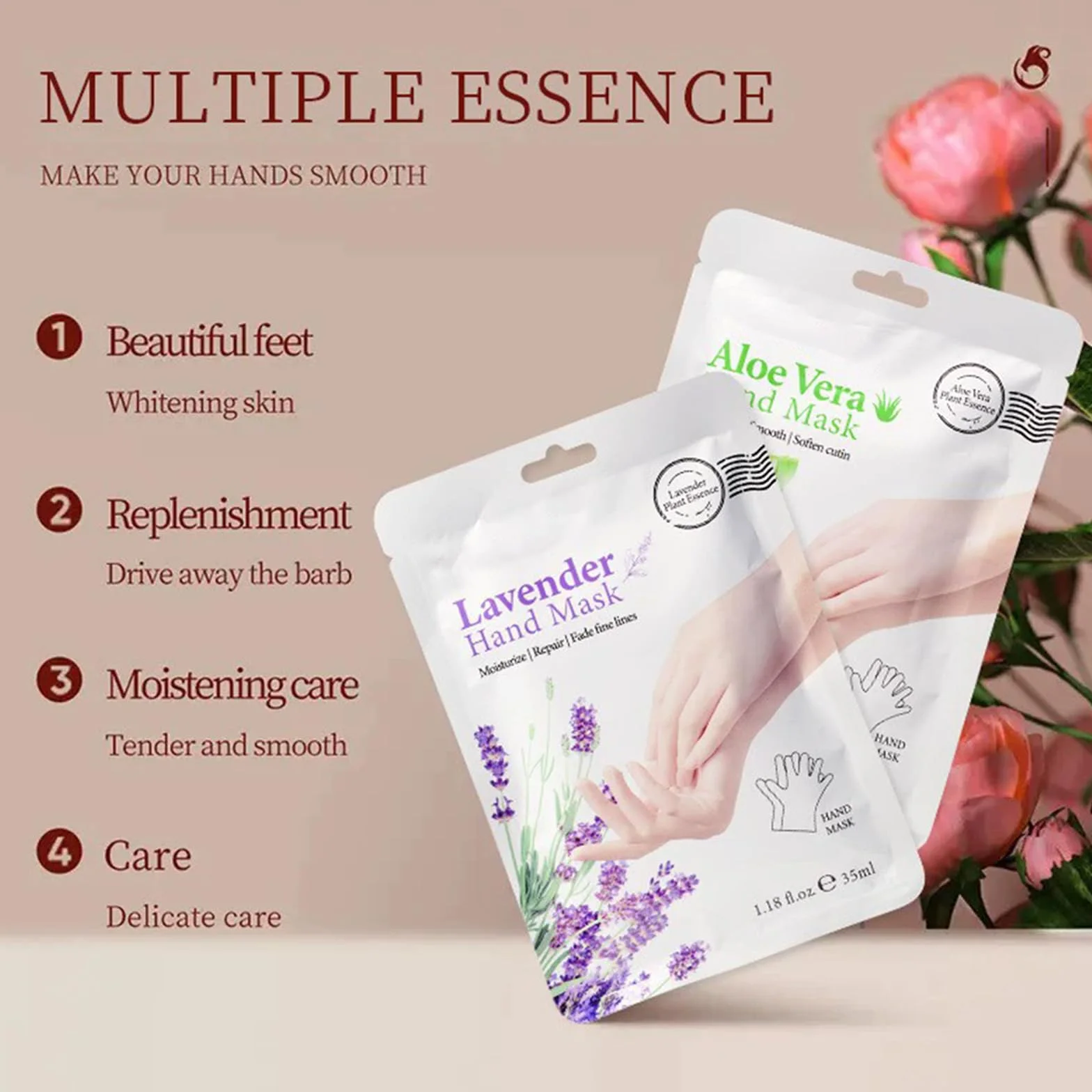 Gants Hydratants Aloe Vera Lavande 6 Pièces Soin Réparateur Mains Sèches