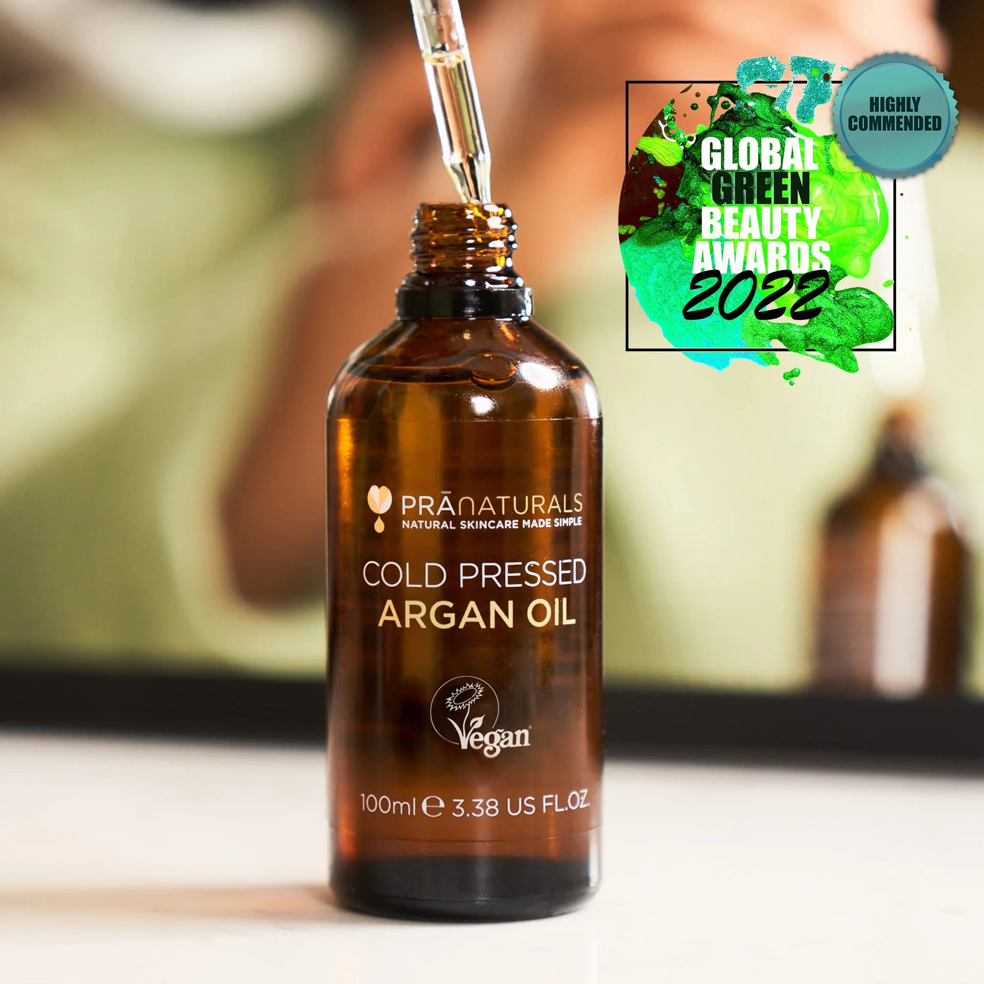 Huile d'Argan Marocaine Pure & Naturelle 100ml - Riche en Vitamine E pour Peau, Cheveux & Ongles Sains