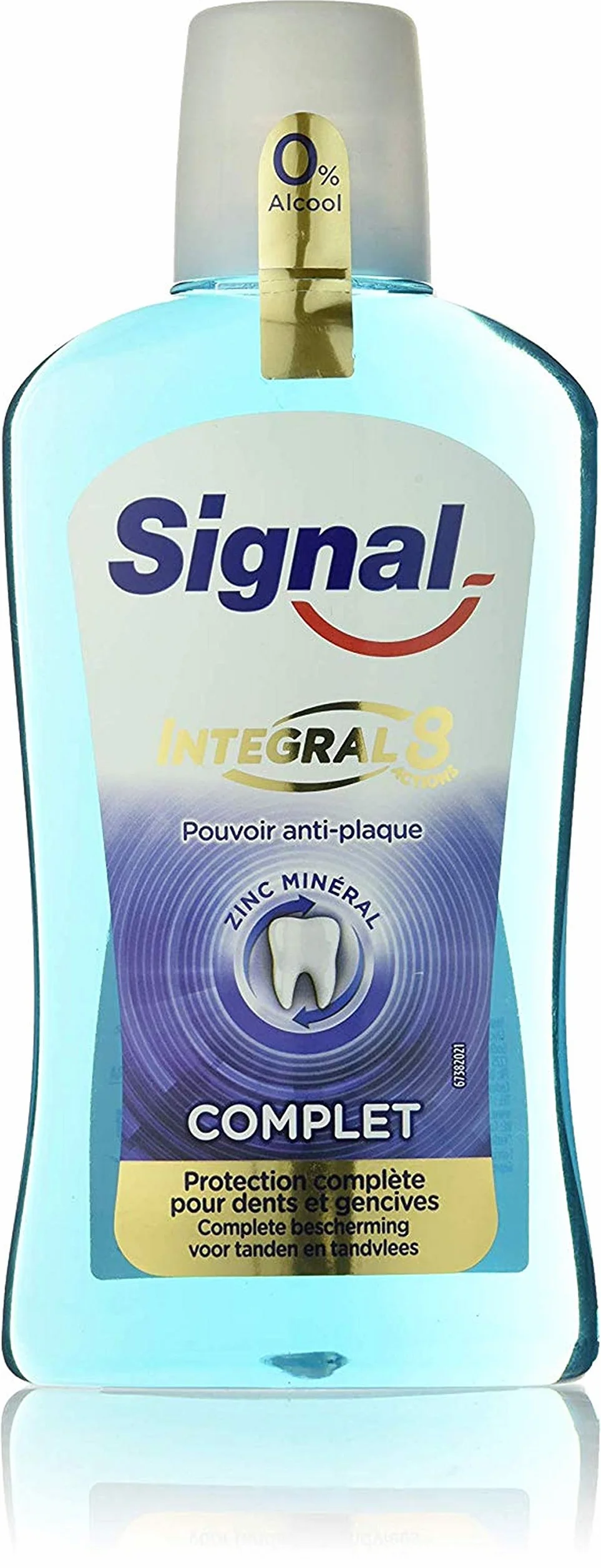SIGNAL Bain de Bouche Intégral 8 Anti-Plaque Sans Alcool 500ml
