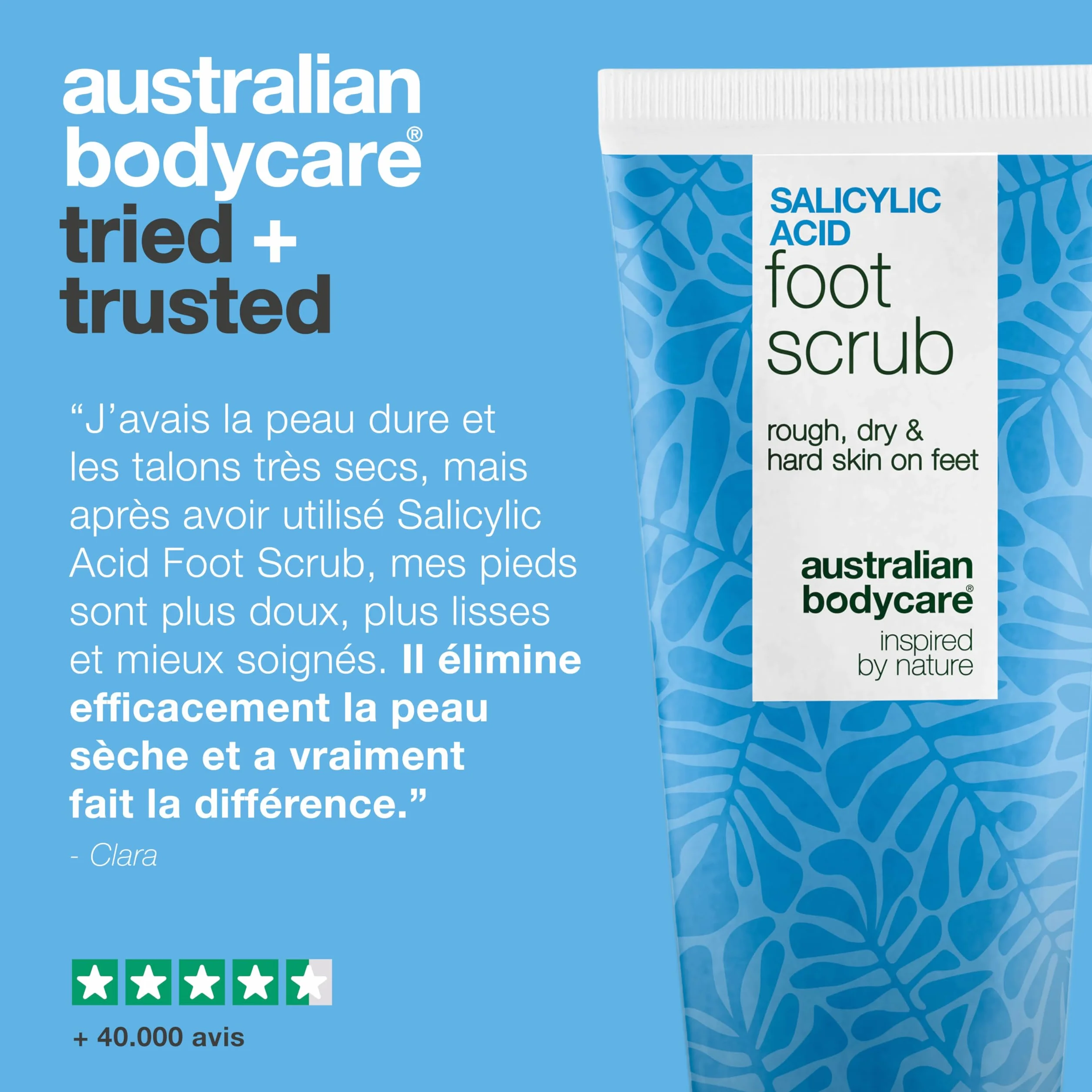 Gommage pied exfoliant crevasse durillon cor AHA BHA acide glycolique acide salicylique graines abricot