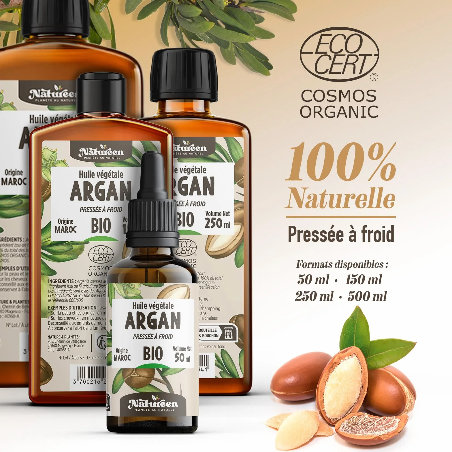 Huile d'Argan Bio du Maroc 250 ml