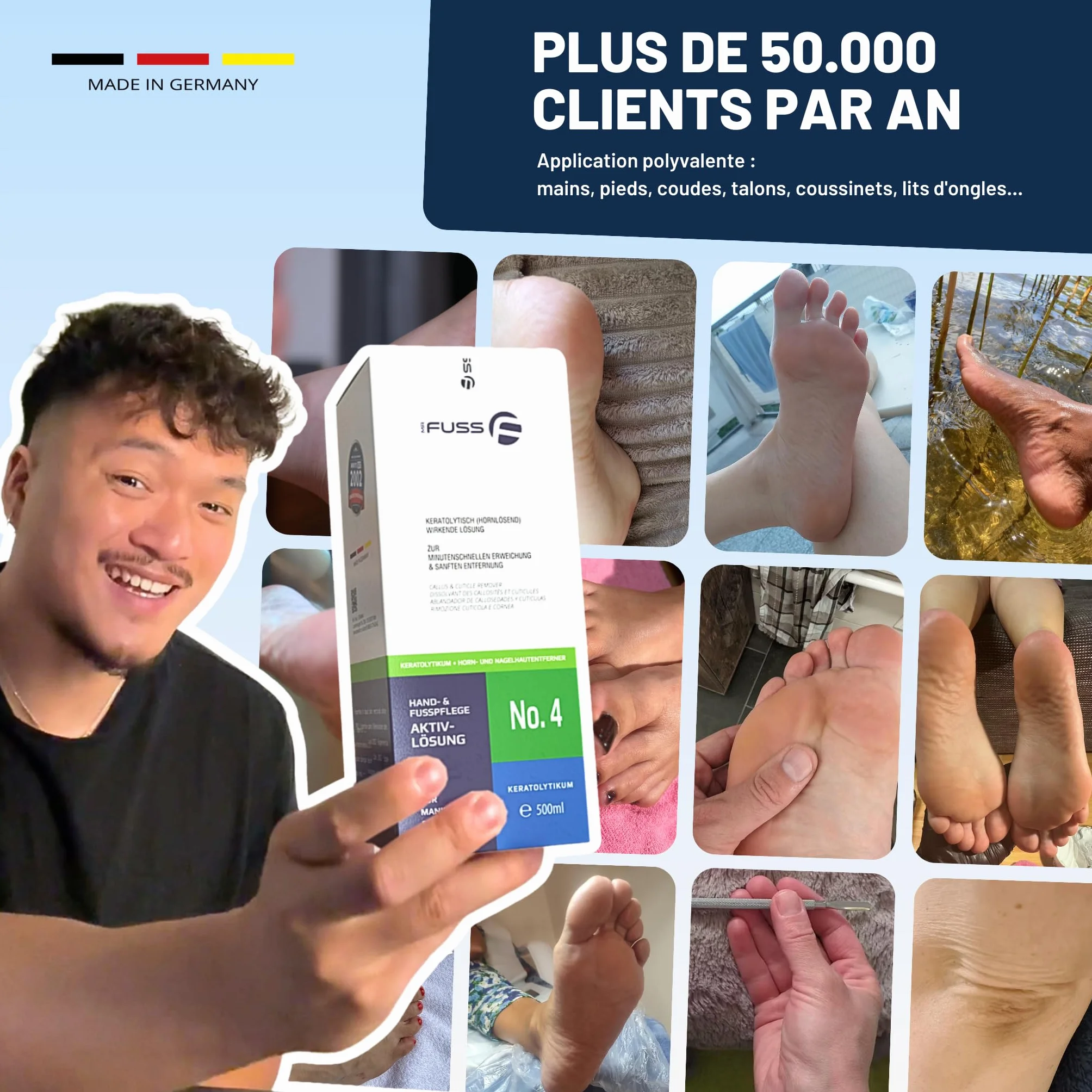 Mr. Fuss Solution active n°4 500 ml ablation peaux mortes