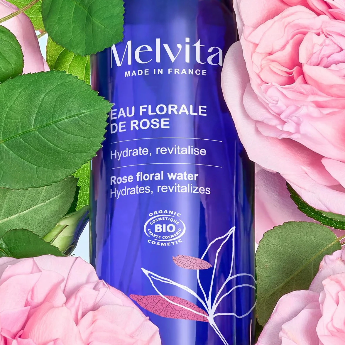 Melvita Eau Florale de Rose Revitalisante Lotion Tonique Hydratante 200ml