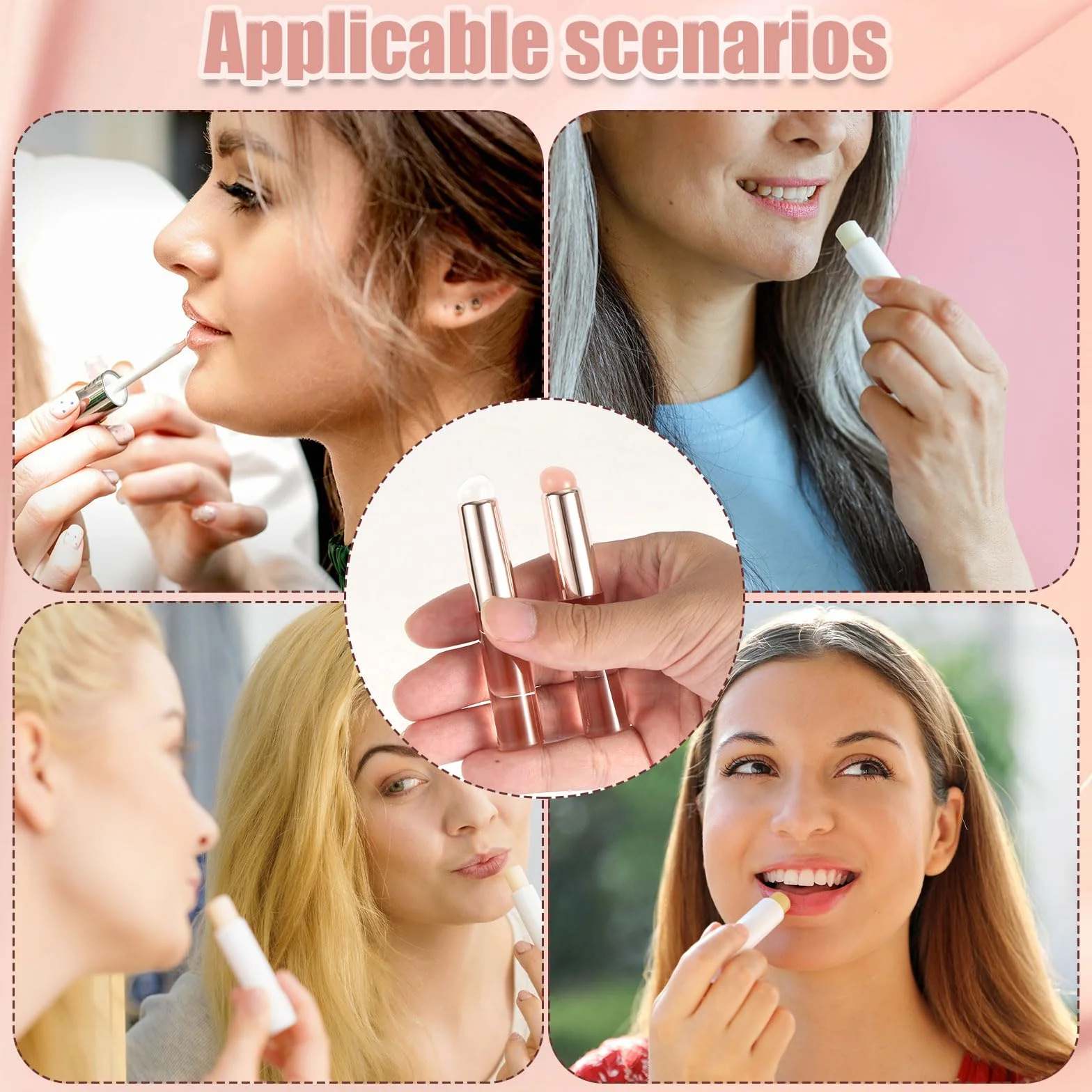 Pinceau à Lèvres en Silicone, Applicateur de Masque à Lèvres avec Capuchon, Pinceau de Maquillage Multifonctionnel