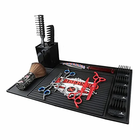 Tapis Anti-dérapant en Silicone pour Outils de Coiffeur et Salon